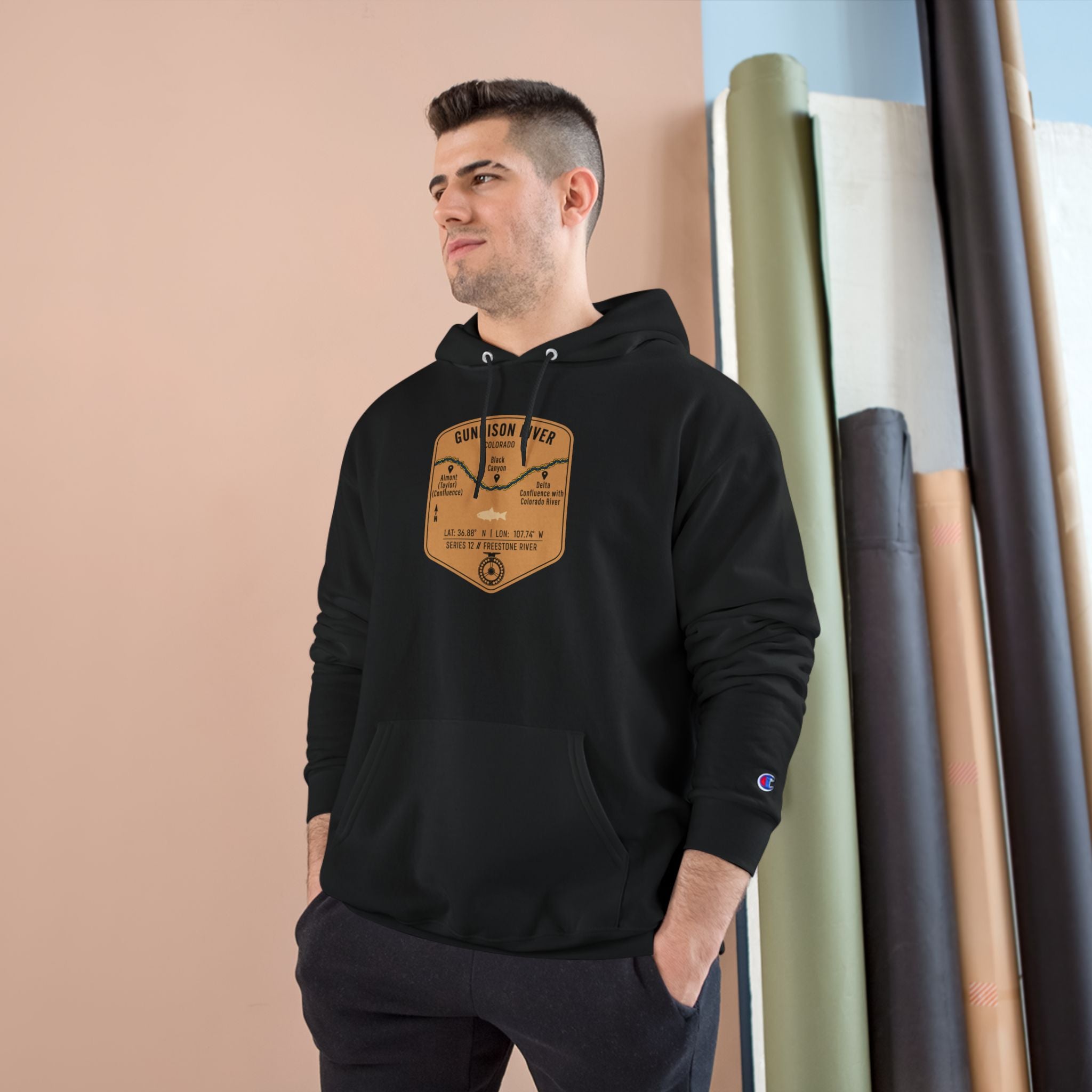 Gunnison River Patch Graphic Hoodie | Outdoor Adventure