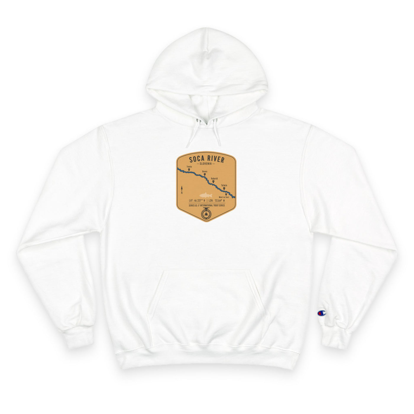 Global Series - Soca River Slovenia Patch Graphic Hoodie | Outdoor Adventure