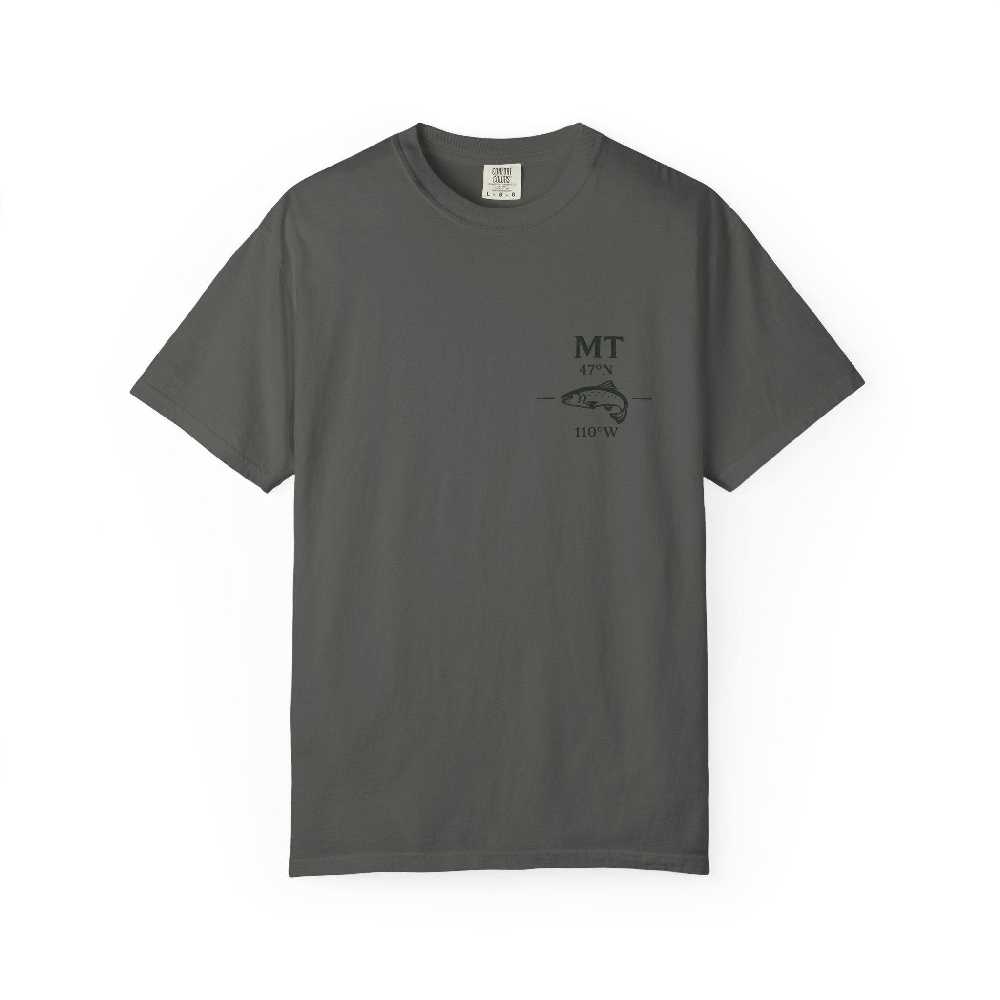 Yellowstone River Montana Fly Fishing T-Shirt - Premium Vintage Trout Map Graphic Tee for Anglers - Livingston & Paradise Valley