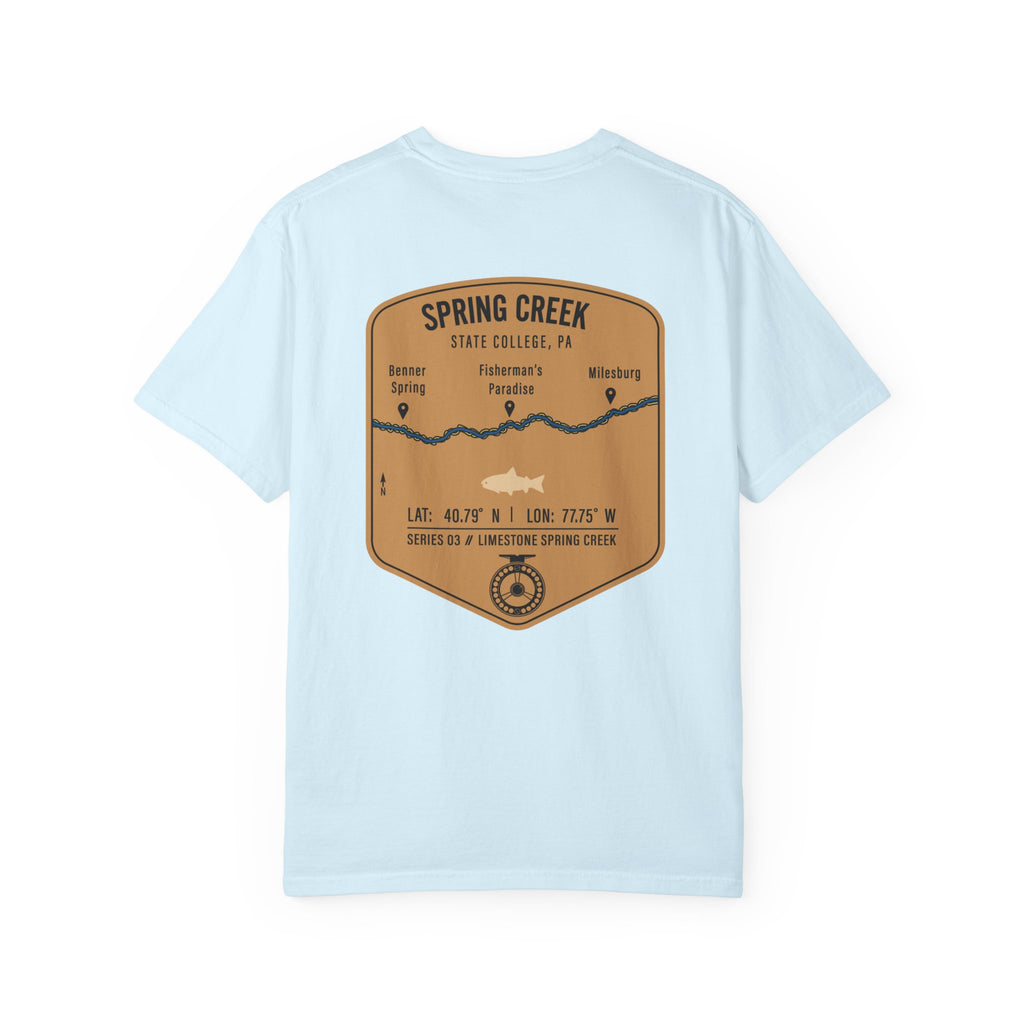 Spring Creek State College PA Fly Fishing T-Shirt - Fisherman's Paradise Trout Map Tee - Premium Pennsylvania Outdoor Apparel