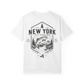New York - State Fly Fishing Badge — Rugged Cotton Tee