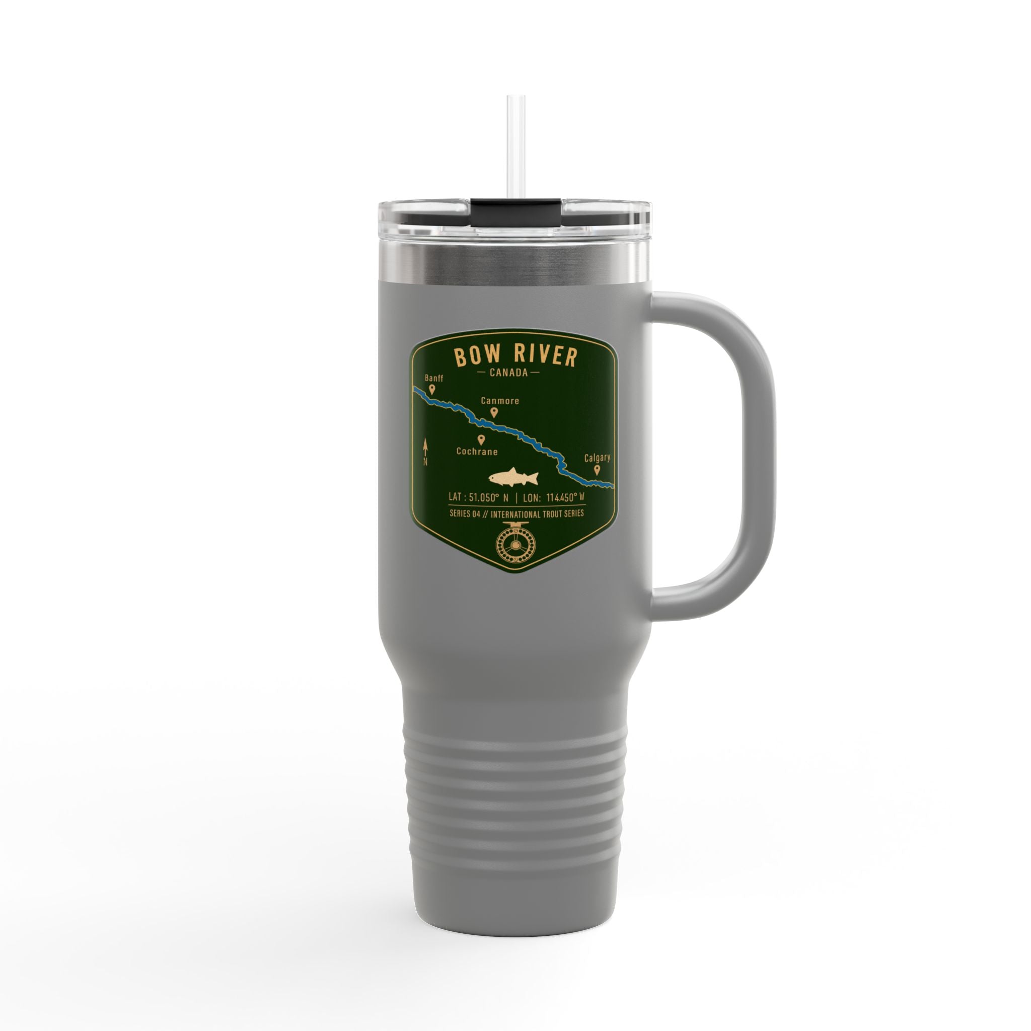 Bow River Fishing Badge Travel Mug | 40oz Insulated Tumbler