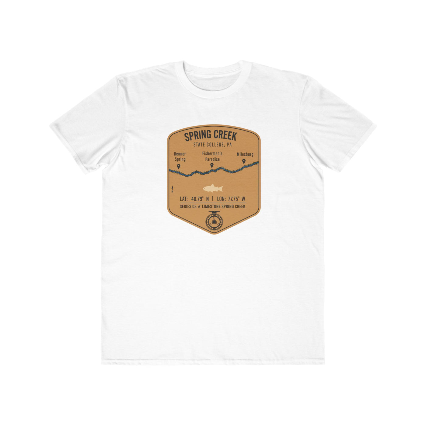 Spring Creek Fishing Map | Lightweight Cotton Trout Tee