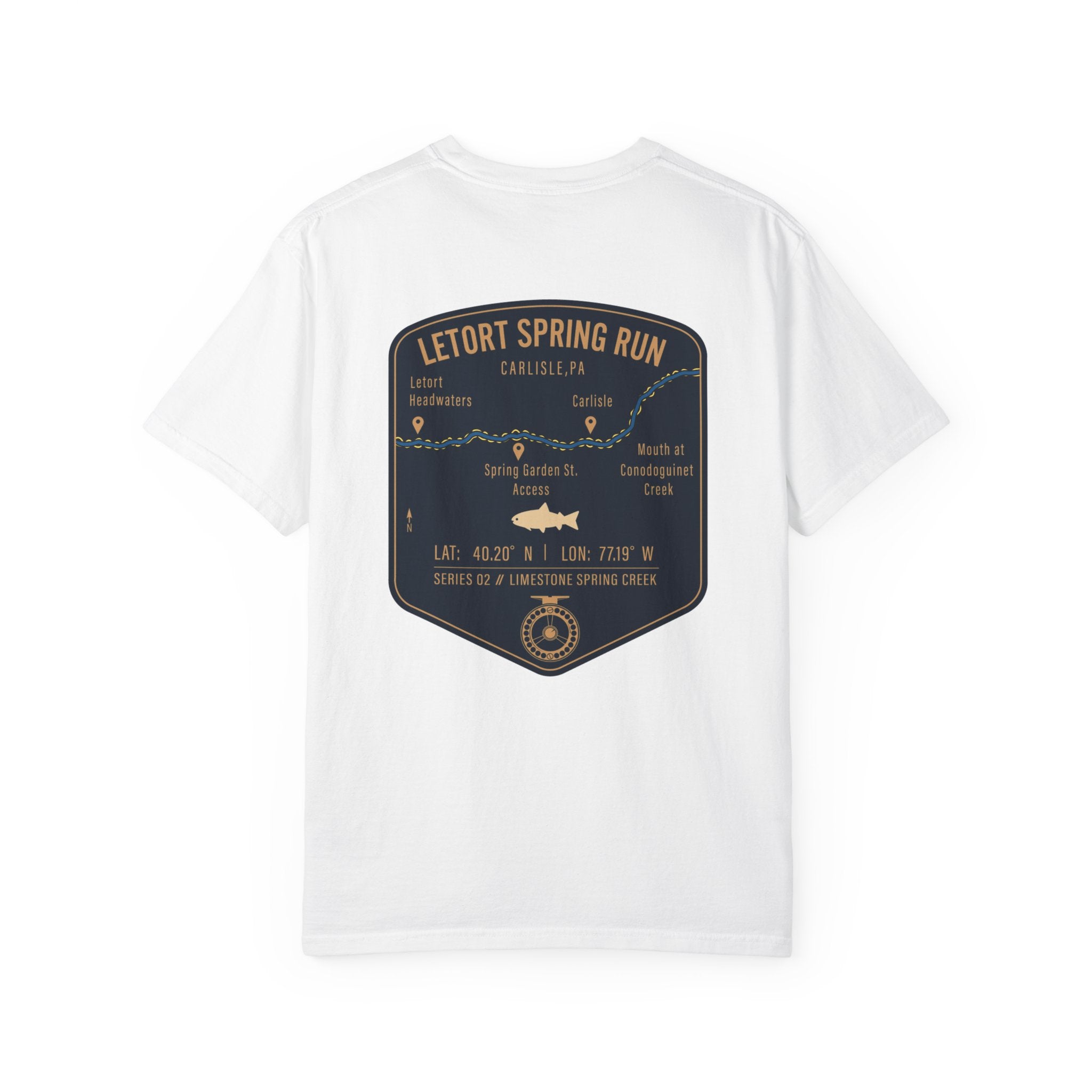 LeTort Spring Run Fly Fishing T-Shirt - Carlisle PA Trout Fishing Tee - Vintage Limestone Creek Angler Graphic Shirt