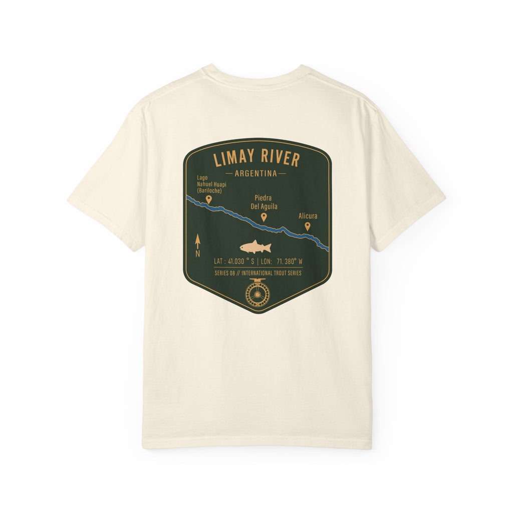 Limay River Argentina Fly Fishing T-Shirt - Patagonia Trout Series Vintage Graphic Tee - Premium Gift for Anglers and Adventure Travelers