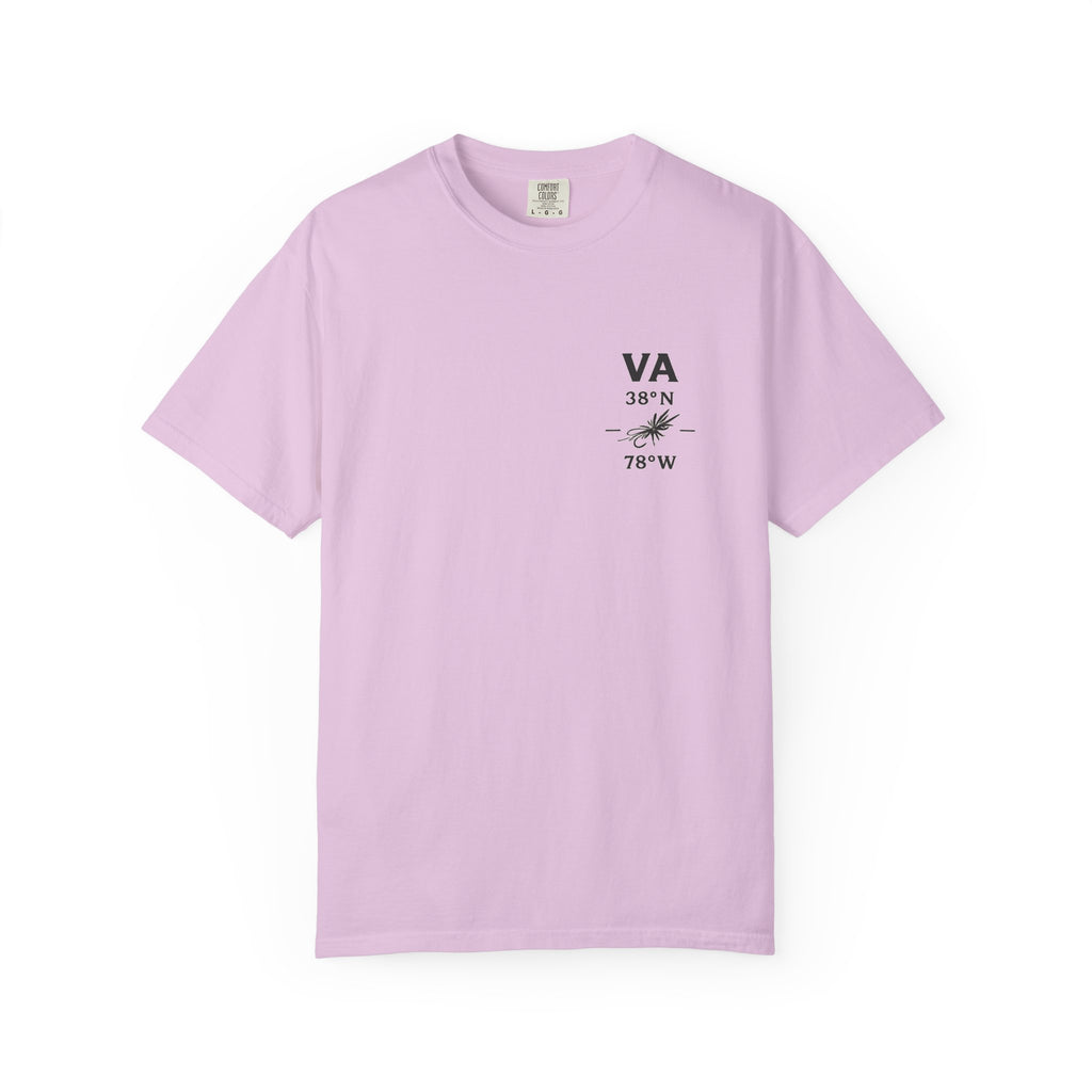 Virginia - State Fly Fishing Badge — Rugged Cotton Tee