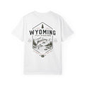Wyoming - State Fly Fishing Badge — Rugged Cotton Tee