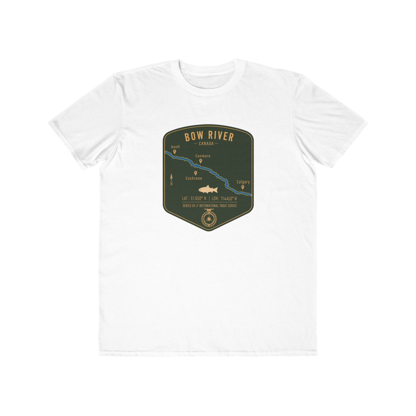 Global Series - Bow River Canada Fishing Map | Lightweight Cotton Trout Tee