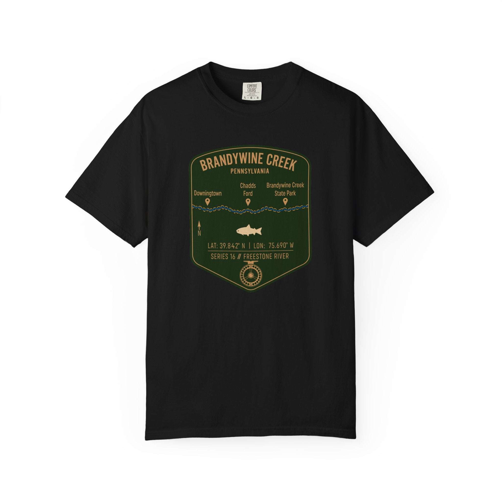 Brandywine Creek Fishing Map | Rugged Cotton Trout Tee