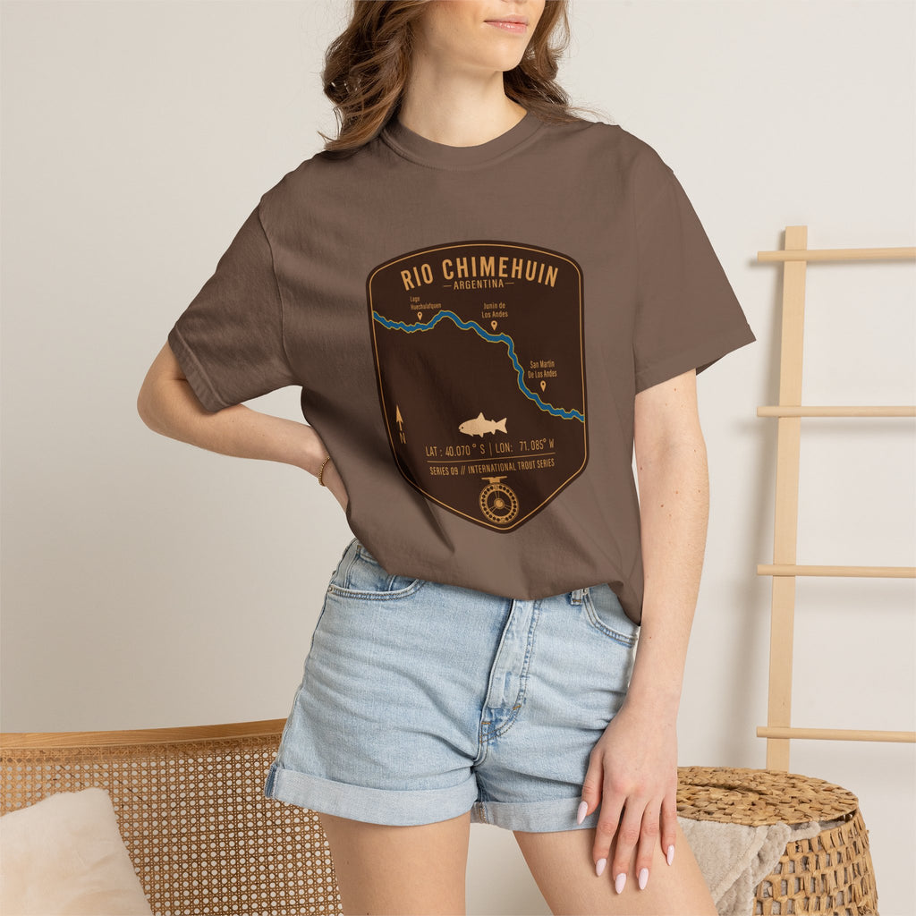 Global Series - Chimehuin River Argentina Fishing Map | Rugged Cotton Trout Tee