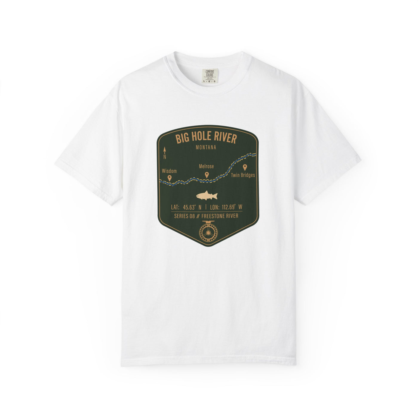 Big Hole River Fishing Map | Rugged Cotton Trout Tee