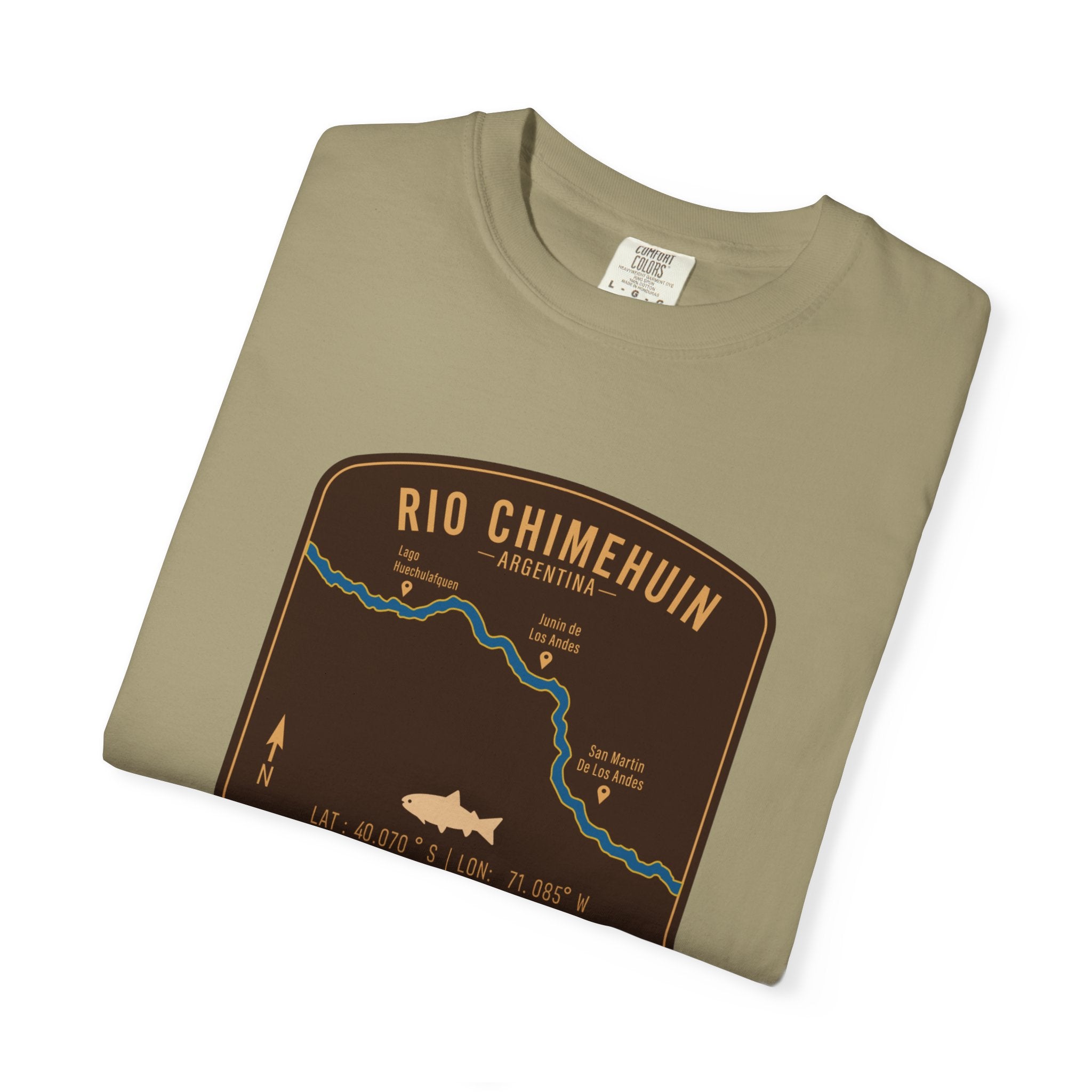 Global Series - Chimehuin River Argentina Fishing Map | Rugged Cotton Trout Tee