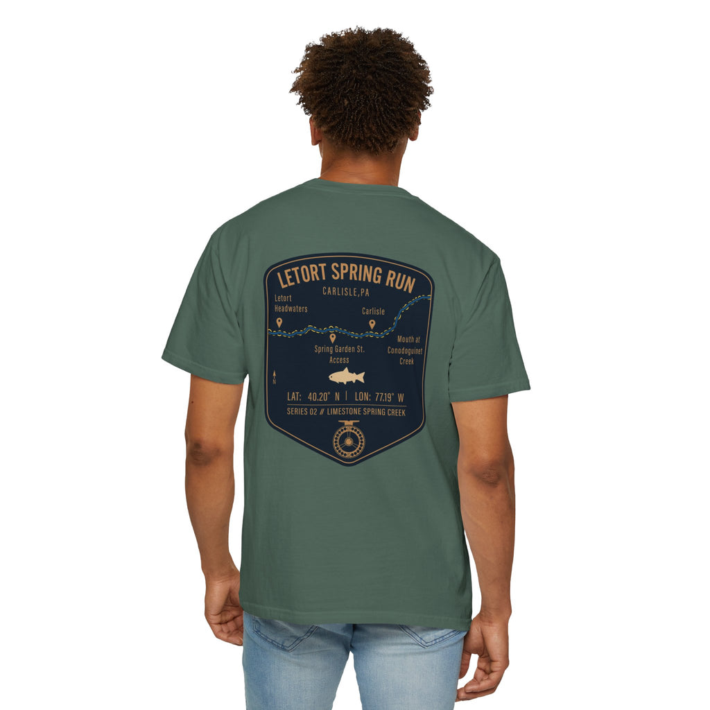 LeTort Spring Run Fly Fishing T-Shirt - Carlisle PA Trout Fishing Tee - Vintage Limestone Creek Angler Graphic Shirt
