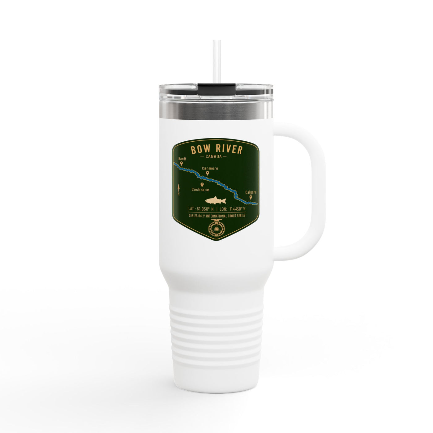 Bow River Fishing Badge Travel Mug | 40oz Insulated Tumbler