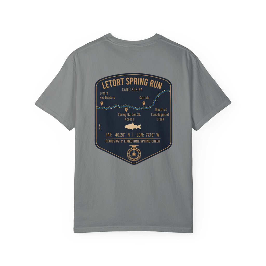 LeTort Spring Run Fly Fishing T-Shirt - Carlisle PA Trout Fishing Tee - Vintage Limestone Creek Angler Graphic Shirt
