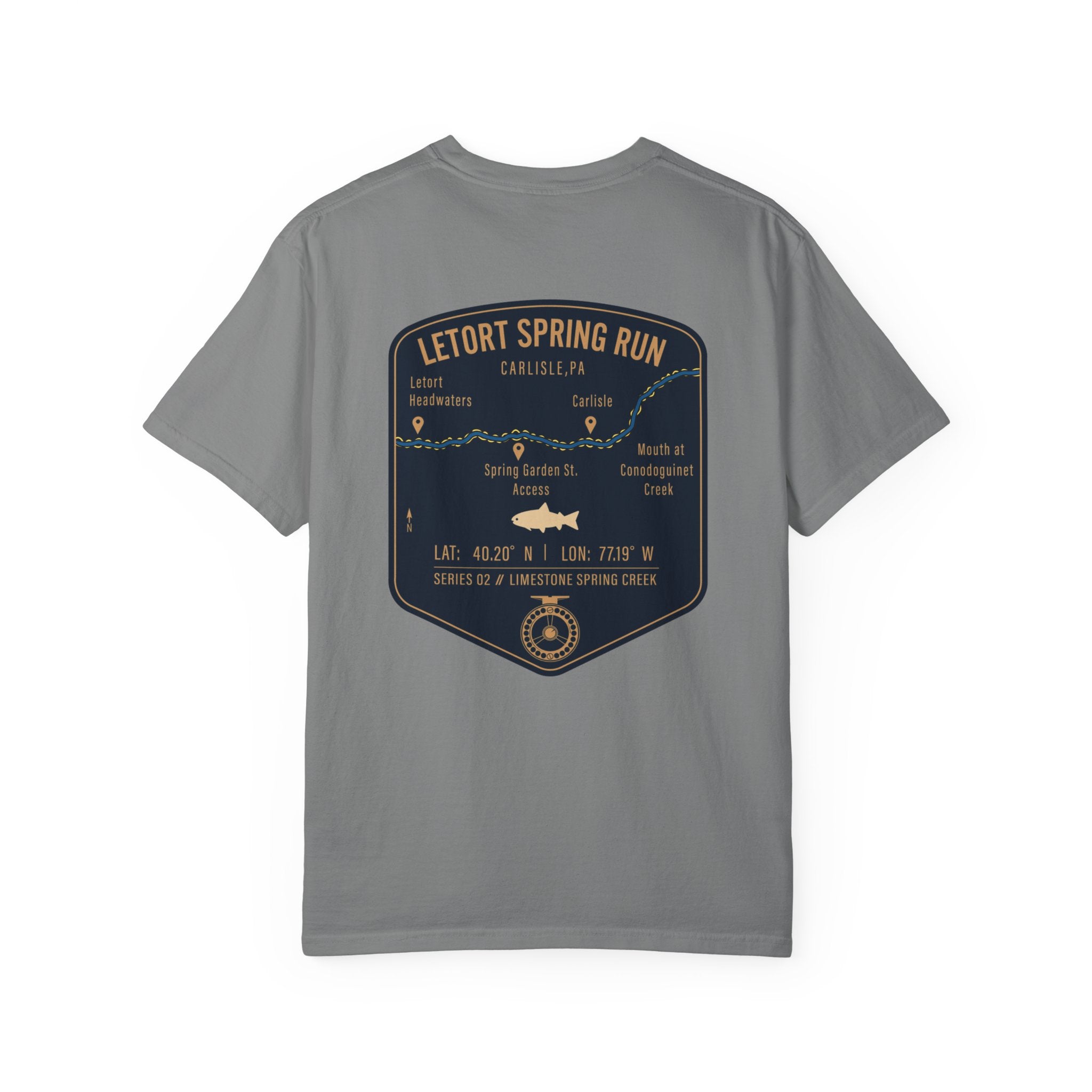LeTort Spring Run Fly Fishing T-Shirt - Carlisle PA Trout Fishing Tee - Vintage Limestone Creek Angler Graphic Shirt