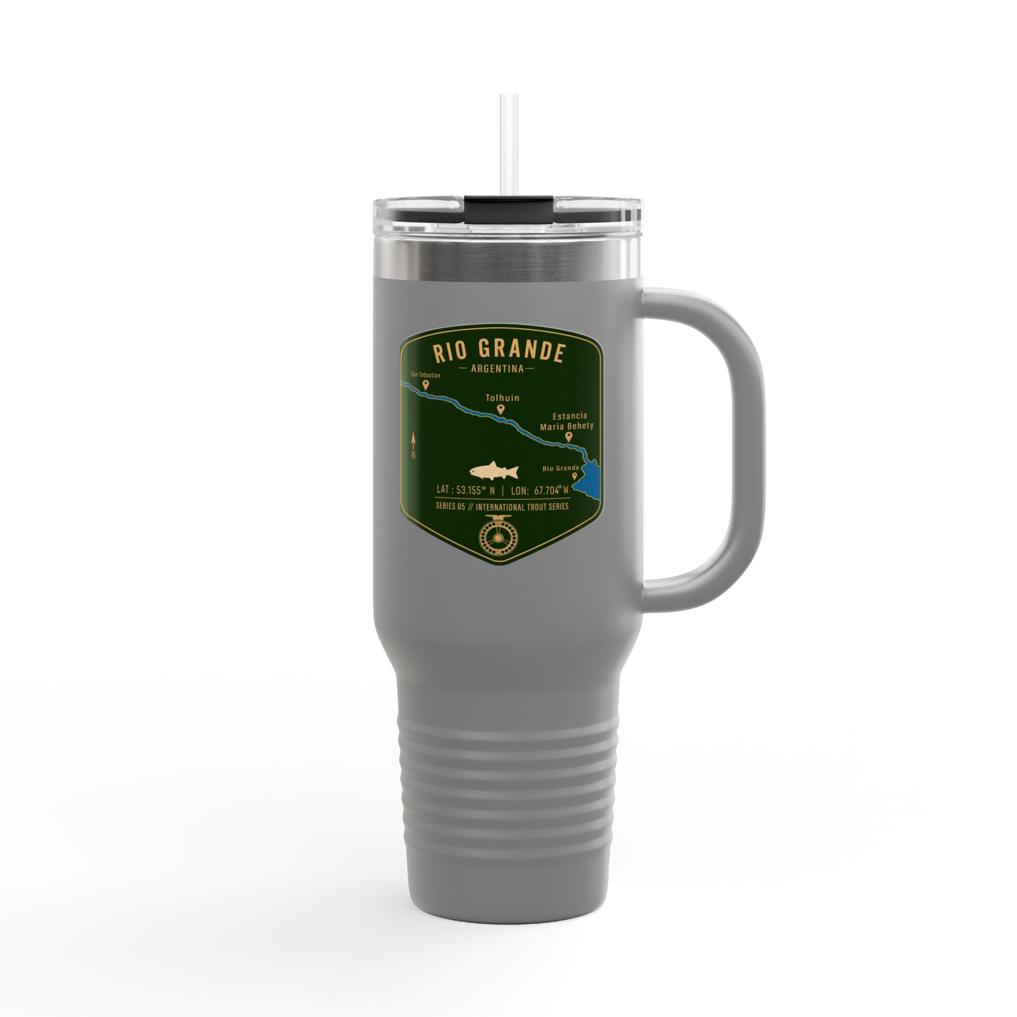 Rio Grande Fishing Badge Travel Mug | 40oz Insulated Tumbler