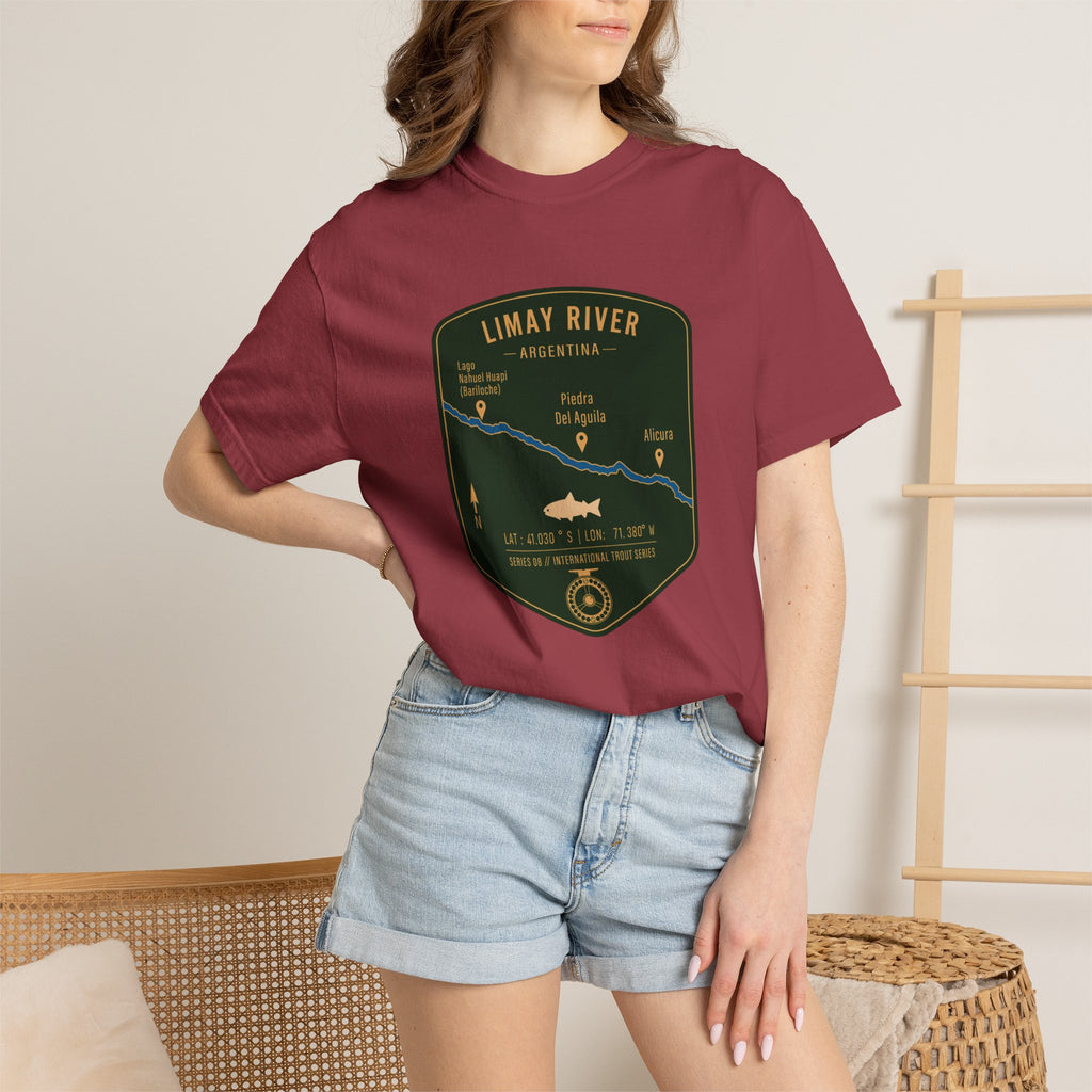 Global Series - Limay River Argentina Fishing Map | Rugged Cotton Trout Tee