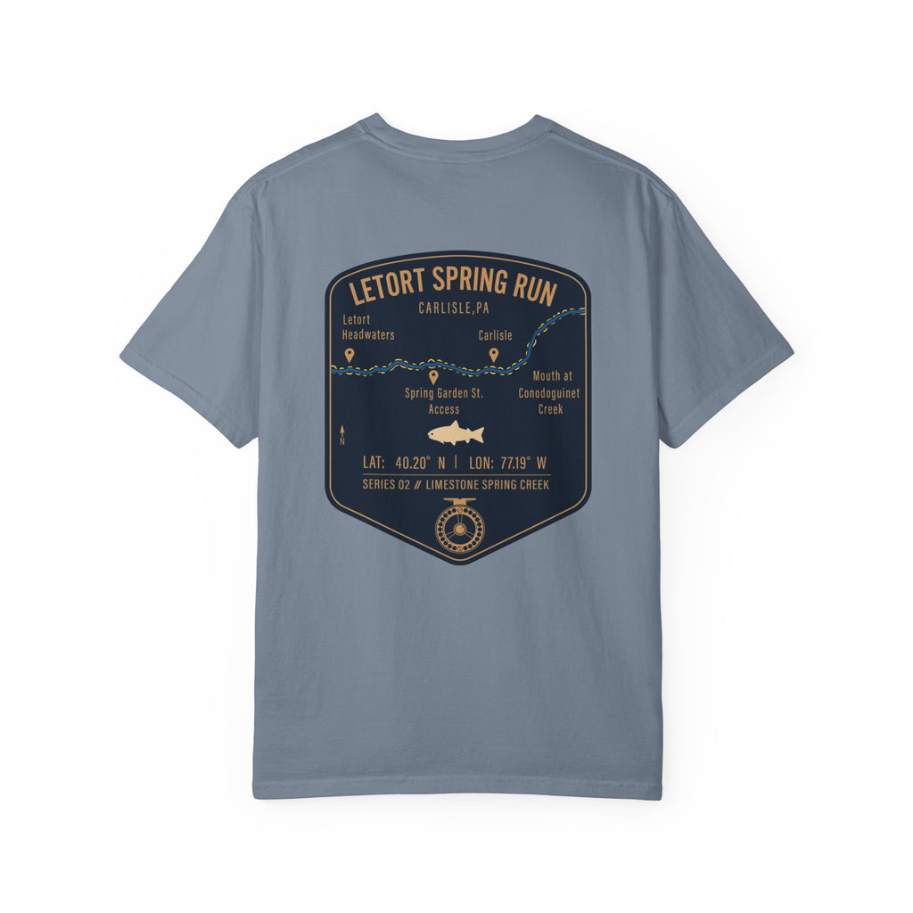 LeTort Spring Run Fly Fishing T-Shirt - Carlisle PA Trout Fishing Tee - Vintage Limestone Creek Angler Graphic Shirt