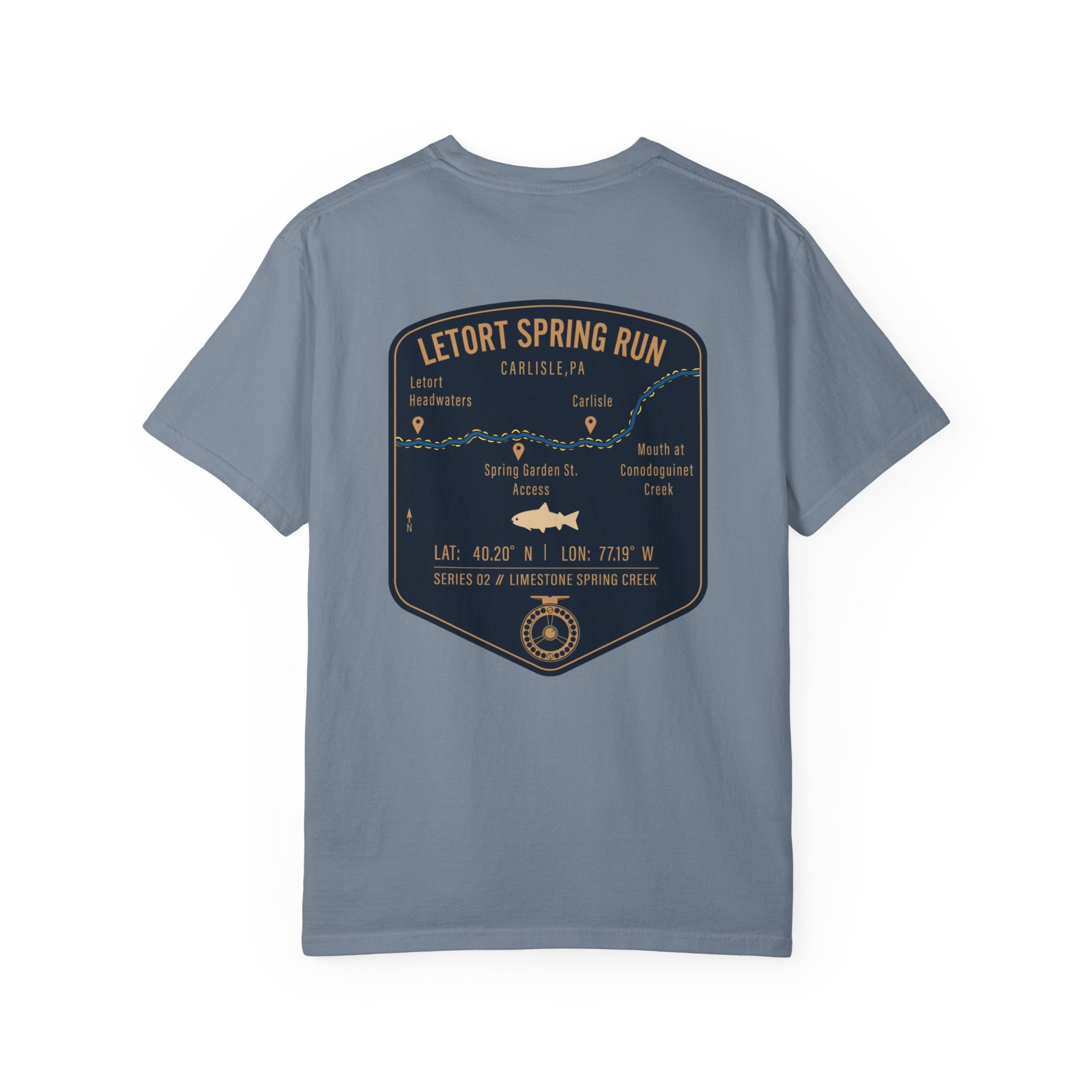 LeTort Spring Run Fly Fishing T-Shirt - Carlisle PA Trout Fishing Tee - Vintage Limestone Creek Angler Graphic Shirt