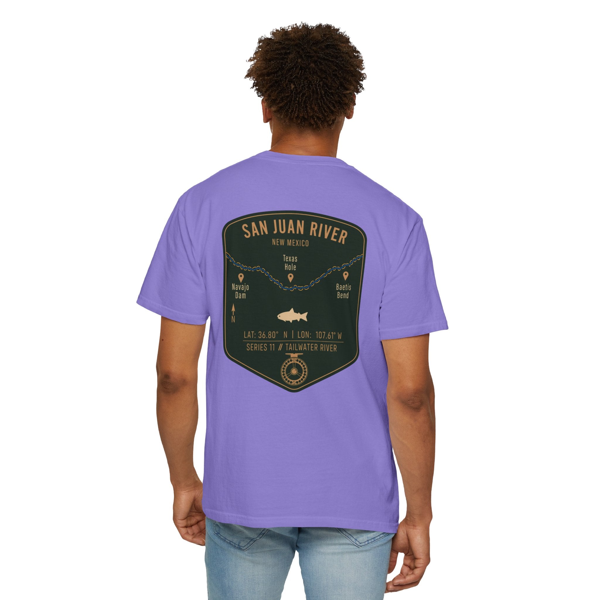 San Juan River New Mexico Fly Fishing T-Shirt - Navajo Dam & Texas Hole Angler Gift - Vintage Tailwater Series Graphic Tee
