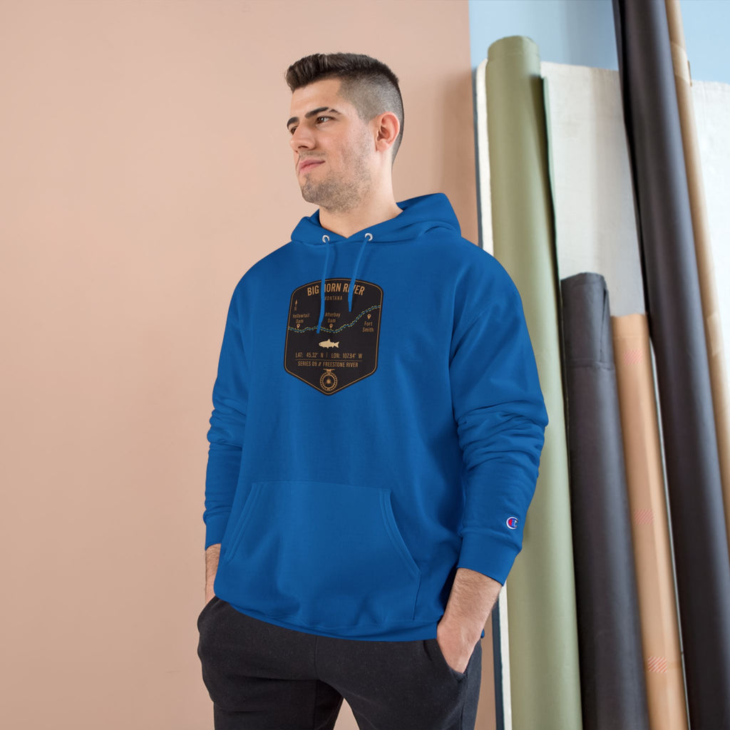 Big Horn River Patch Graphic Hoodie | Outdoor Adventure