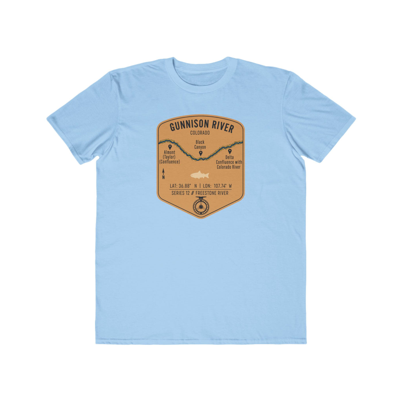 Gunnison River Fishing Map | Lightweight Cotton Trout Tee