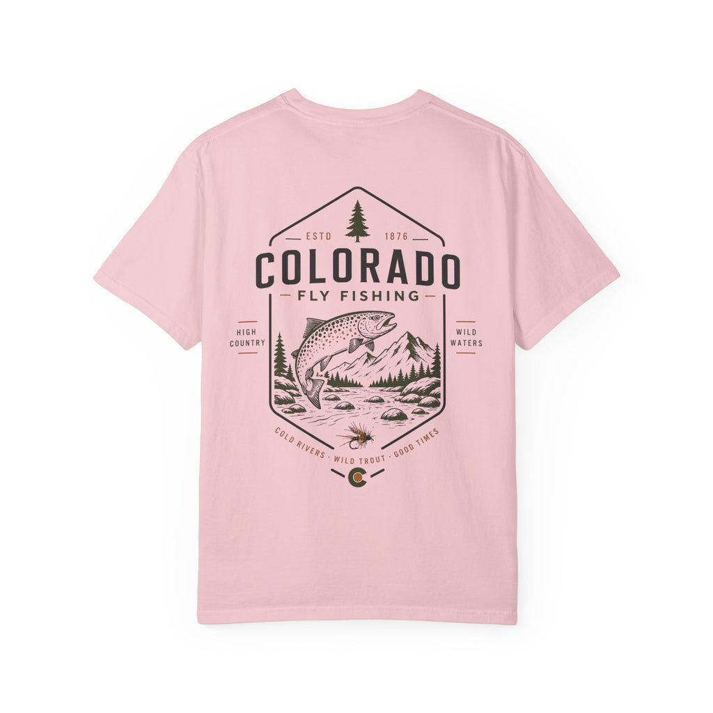 Colorado - State Fly Fishing Badge — Rugged Cotton Tee