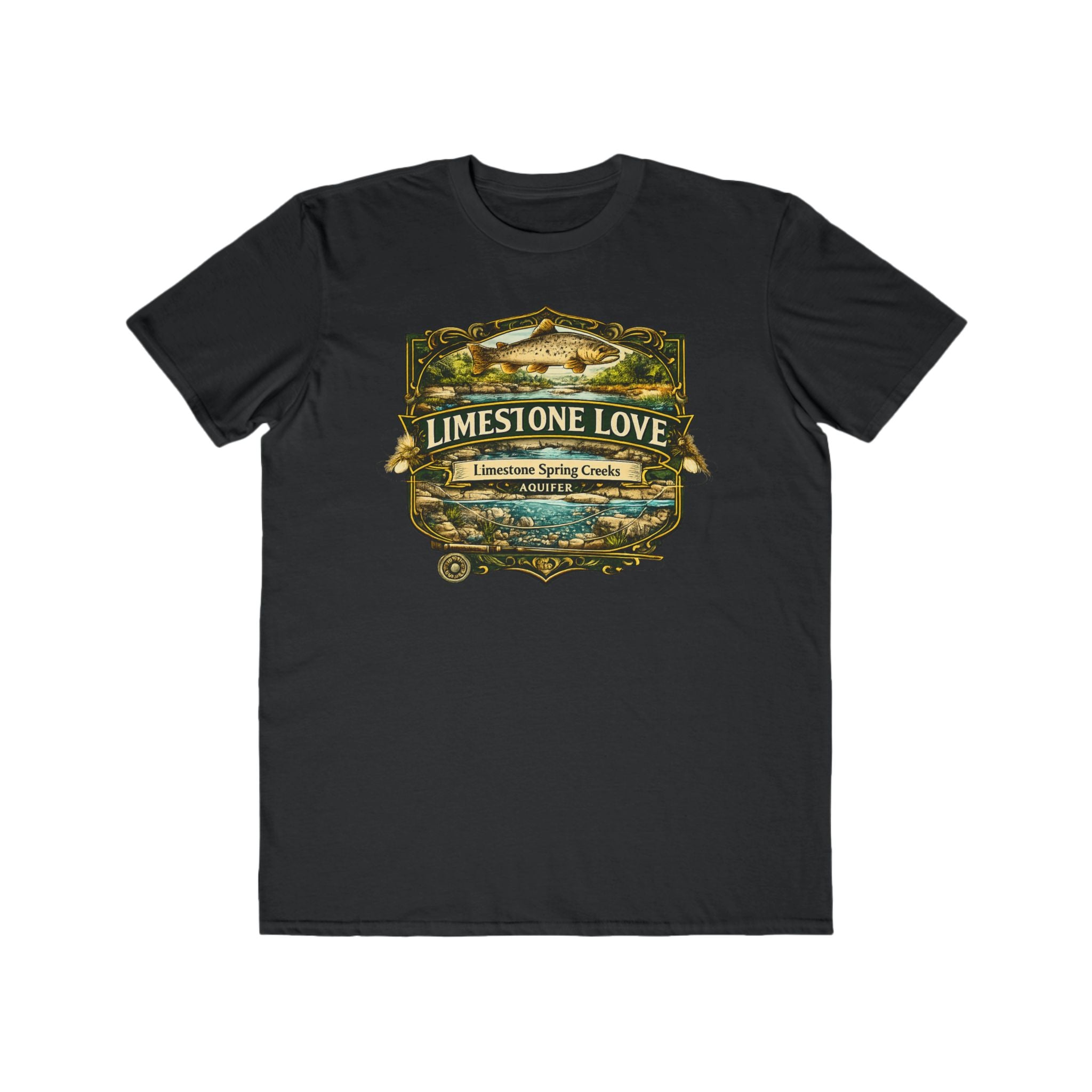Limestone Love Fishing Map | Lightweight Cotton Trout Tee