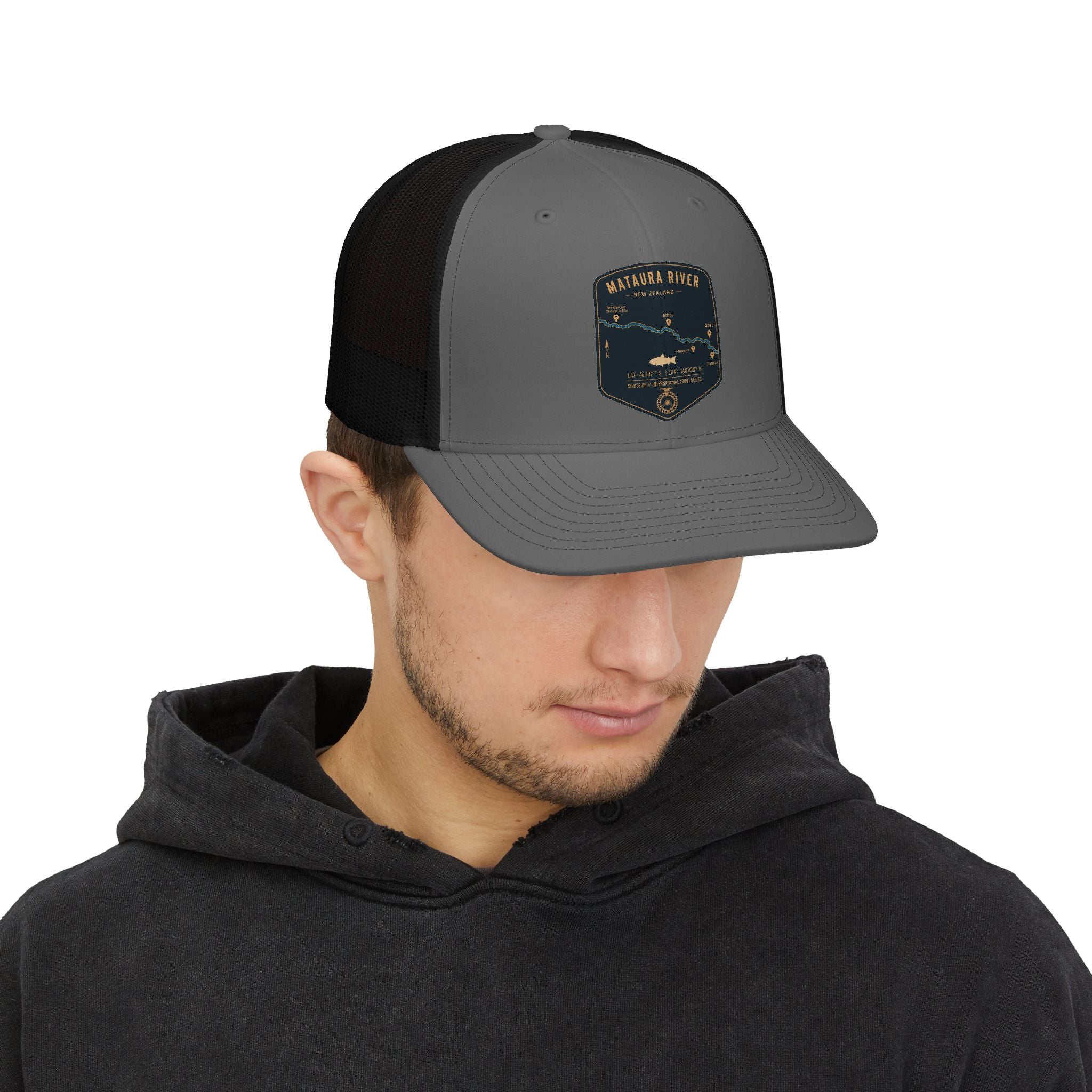 Global Series - Mataura River New Zealand Fishing Map Trucker Hat | Richardson 112