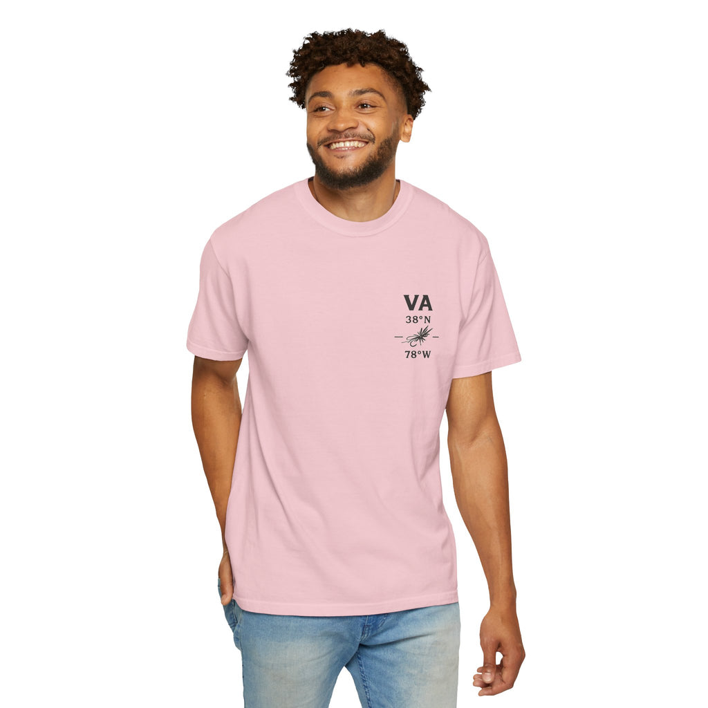 Virginia - State Fly Fishing Badge — Rugged Cotton Tee