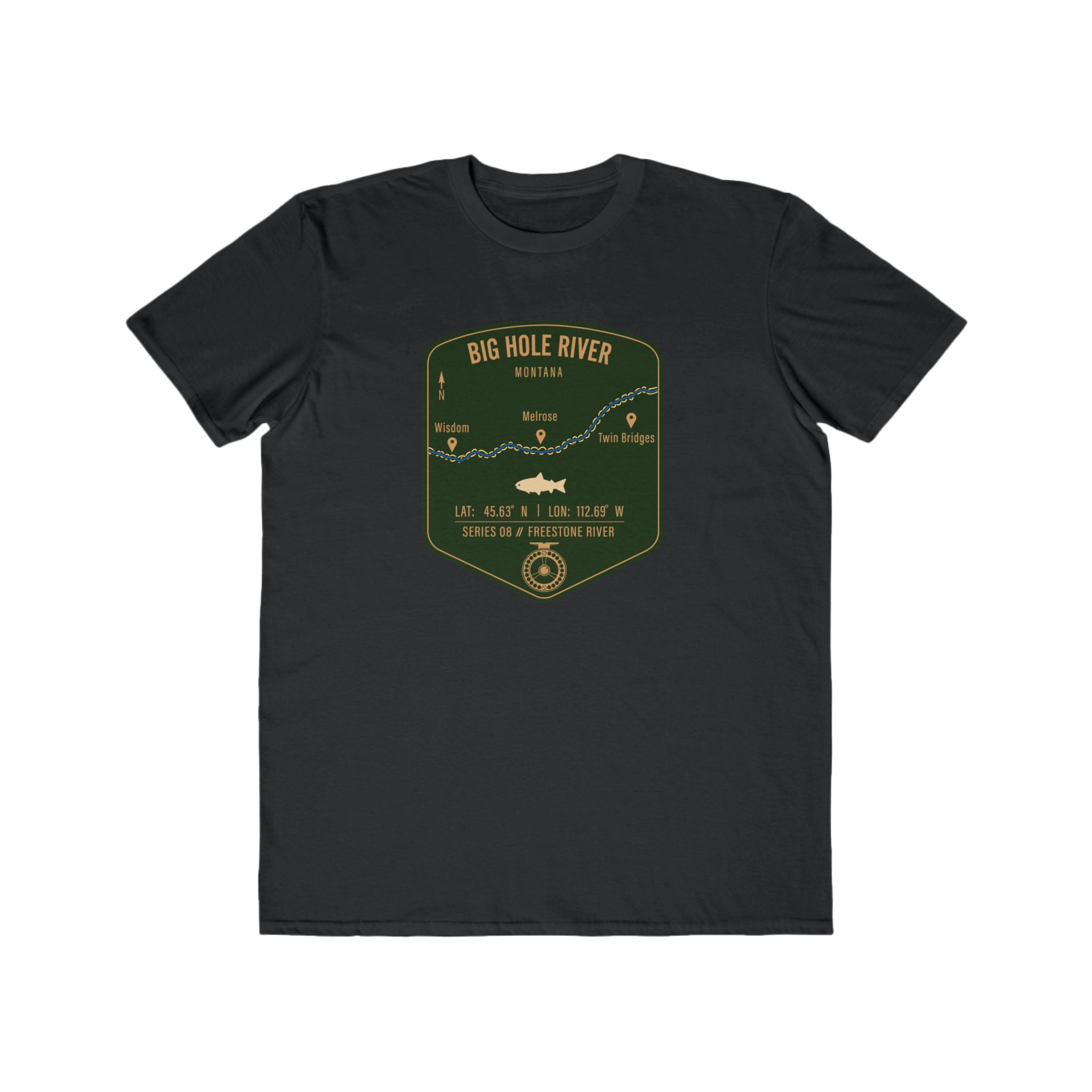 Big Hole River Fishing Map | Lightweight Cotton Trout Tee