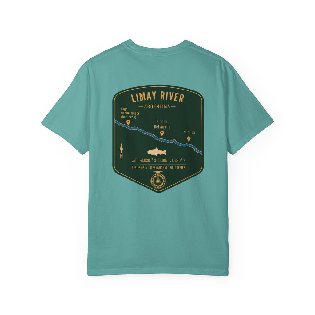 Limay River Argentina Fly Fishing T-Shirt - Patagonia Trout Series Vintage Graphic Tee - Premium Gift for Anglers and Adventure Travelers
