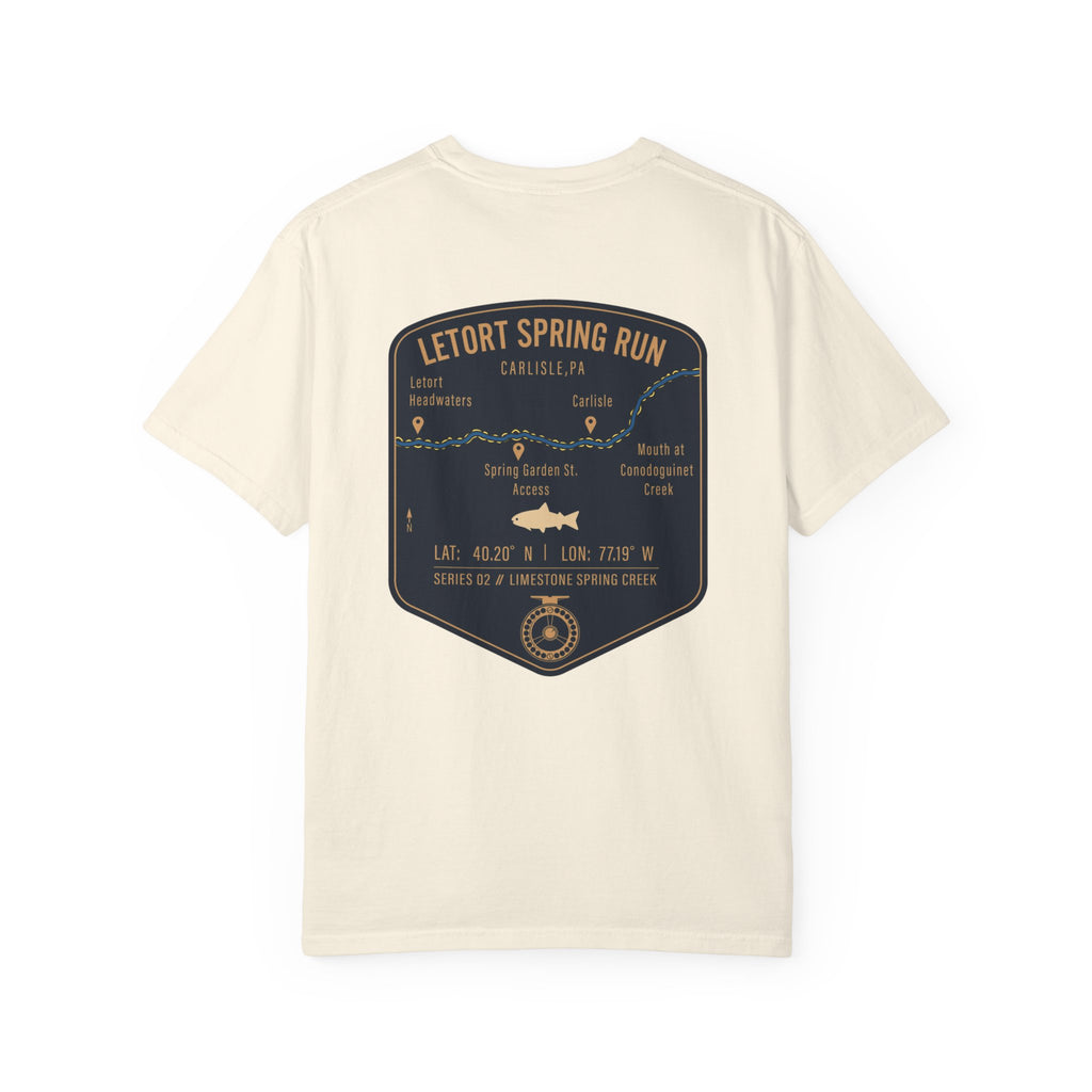 LeTort Spring Run Fly Fishing T-Shirt - Carlisle PA Trout Fishing Tee - Vintage Limestone Creek Angler Graphic Shirt
