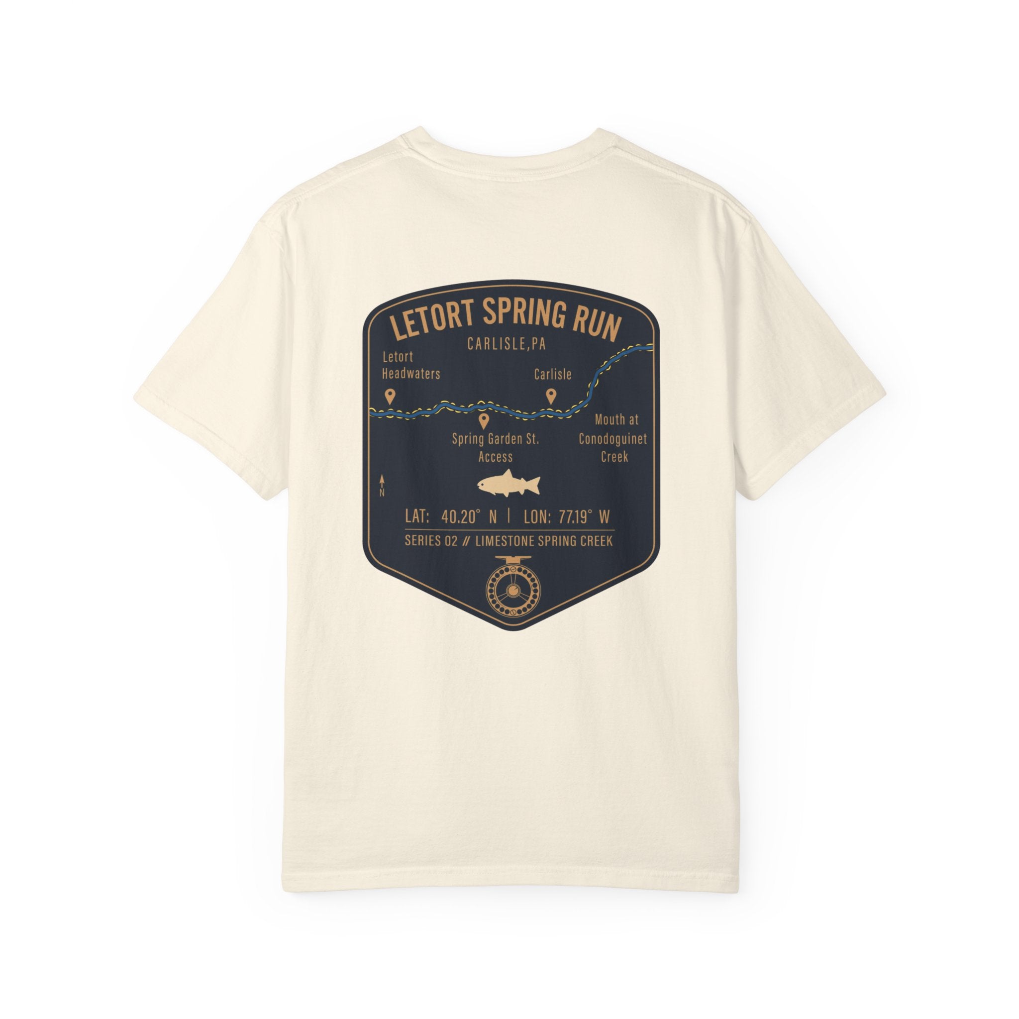 LeTort Spring Run Fly Fishing T-Shirt - Carlisle PA Trout Fishing Tee - Vintage Limestone Creek Angler Graphic Shirt