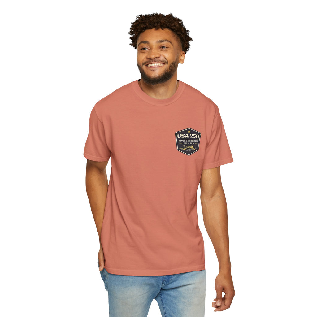 USA 250 River Heritage | Dark Back Badge Rugged Cotton Tee