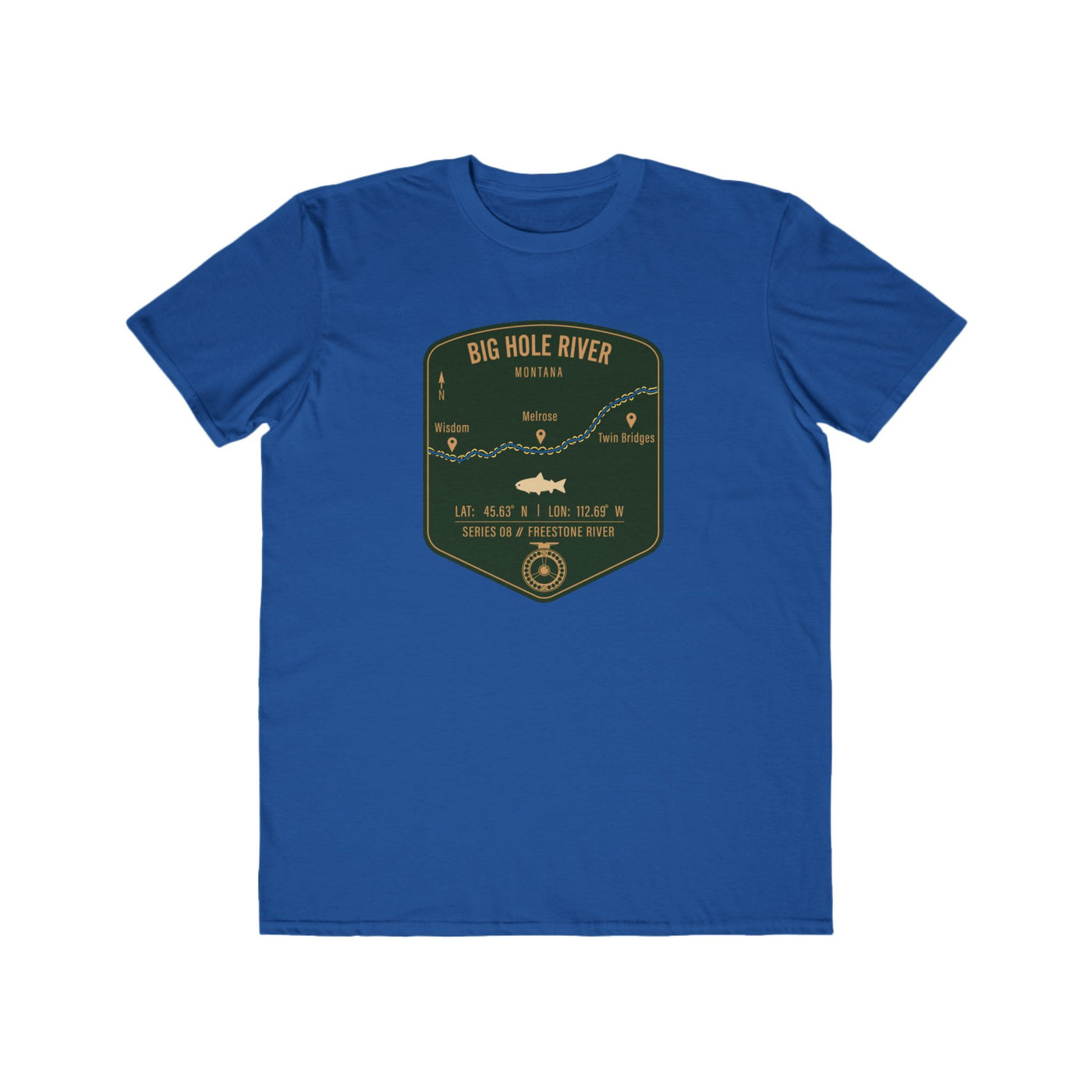 Big Hole River Fishing Map | Lightweight Cotton Trout Tee