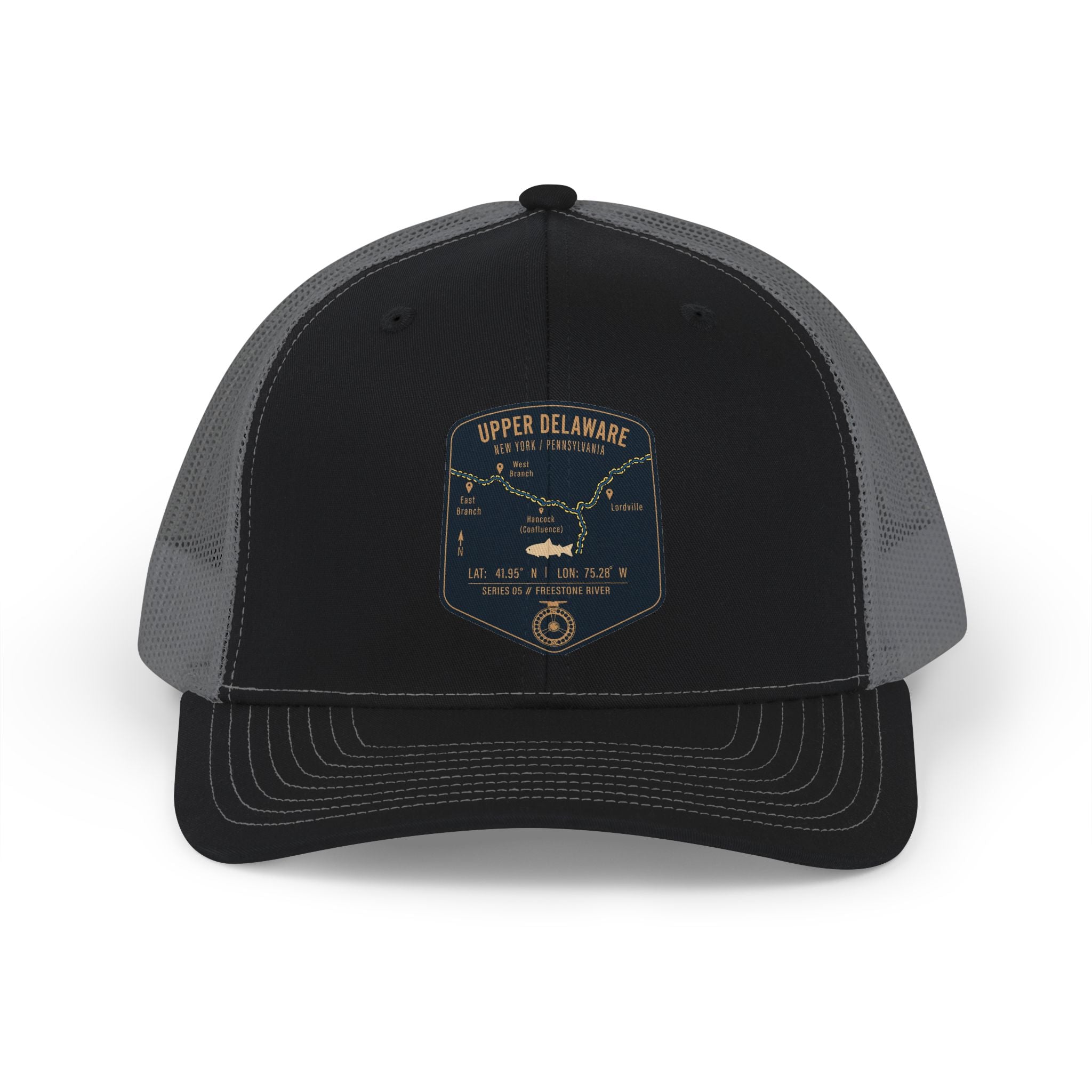 Upper Delaware Fishing Map Trucker Hat | Richardson 112