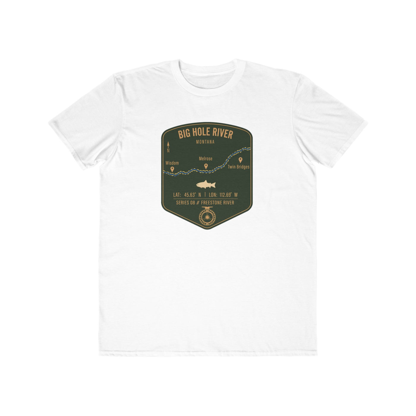 Big Hole River Fishing Map | Lightweight Cotton Trout Tee