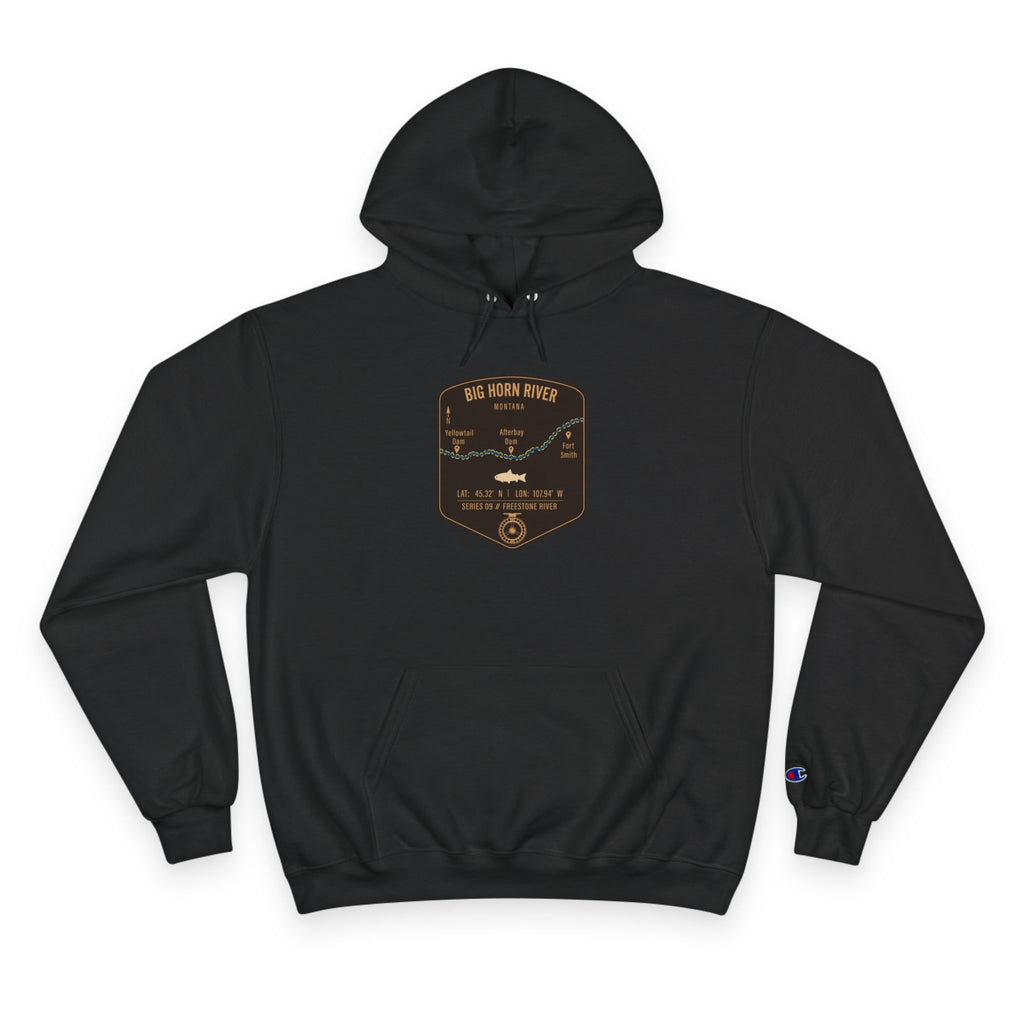Big Horn River Patch Graphic Hoodie | Outdoor Adventure