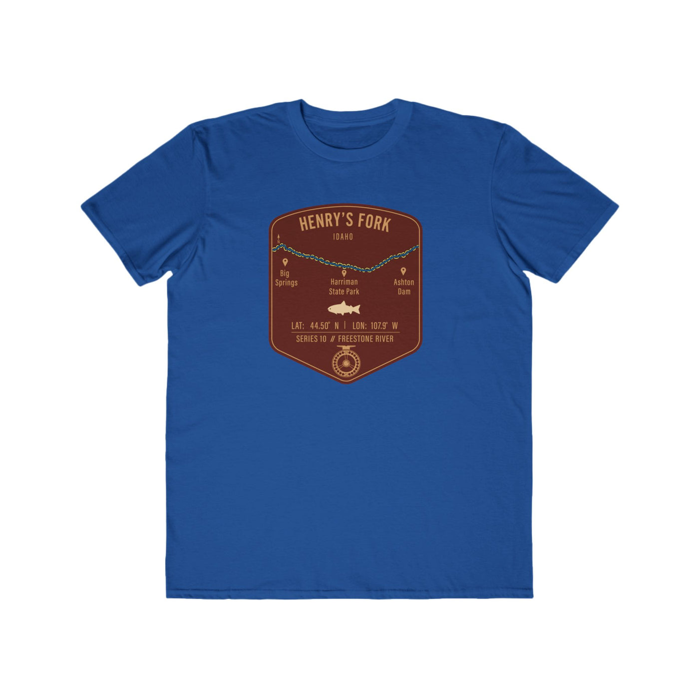 Henry's Fork Fishing Map | Lightweight Cotton Trout Tee