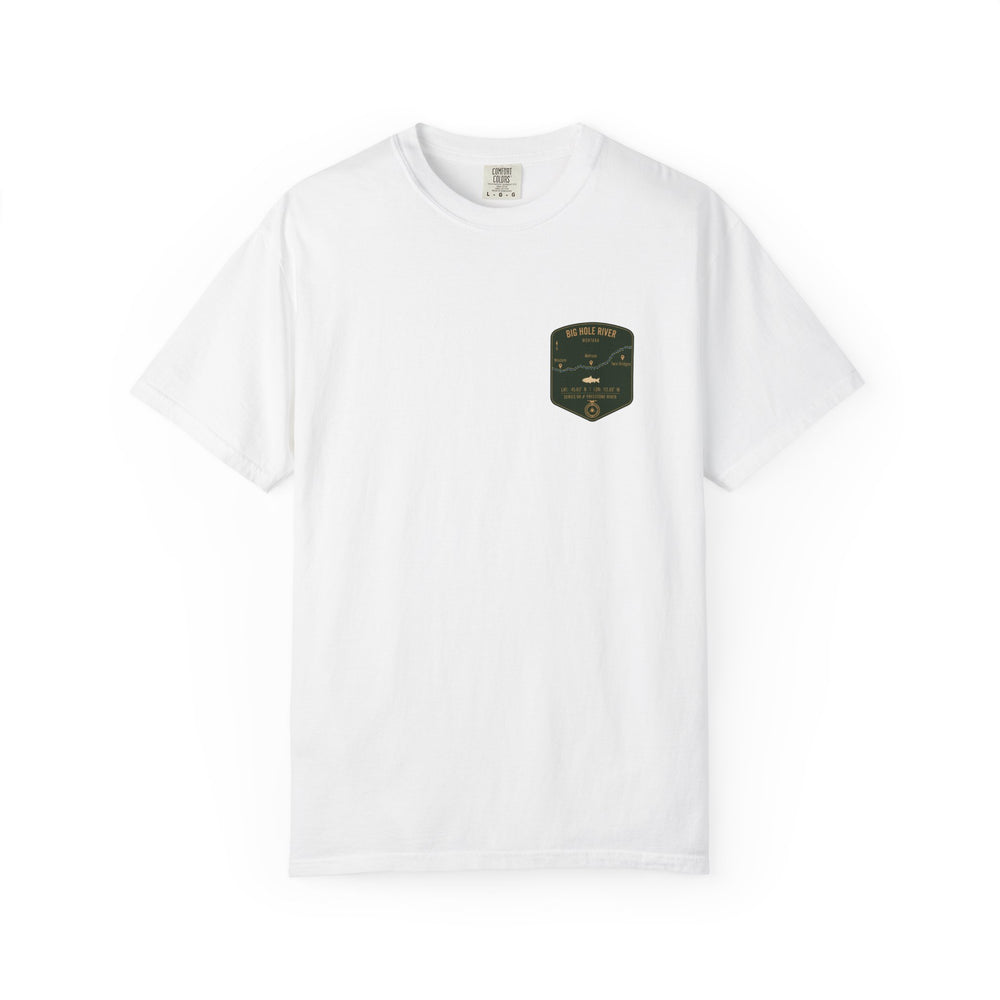 Big Hole River Fishing Map Pocket-Size Patch — Rugged Cotton Tee