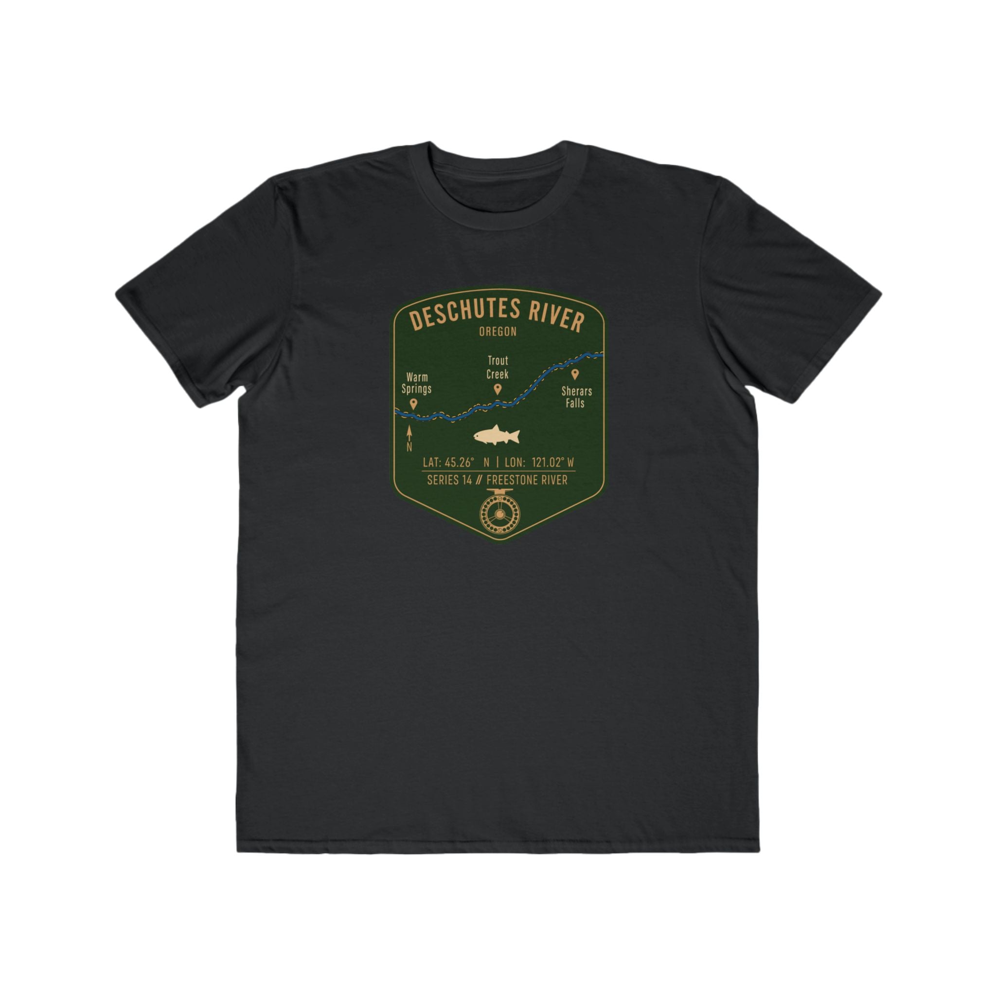 Deschutes River Fishing Map | Lightweight Cotton Trout Tee
