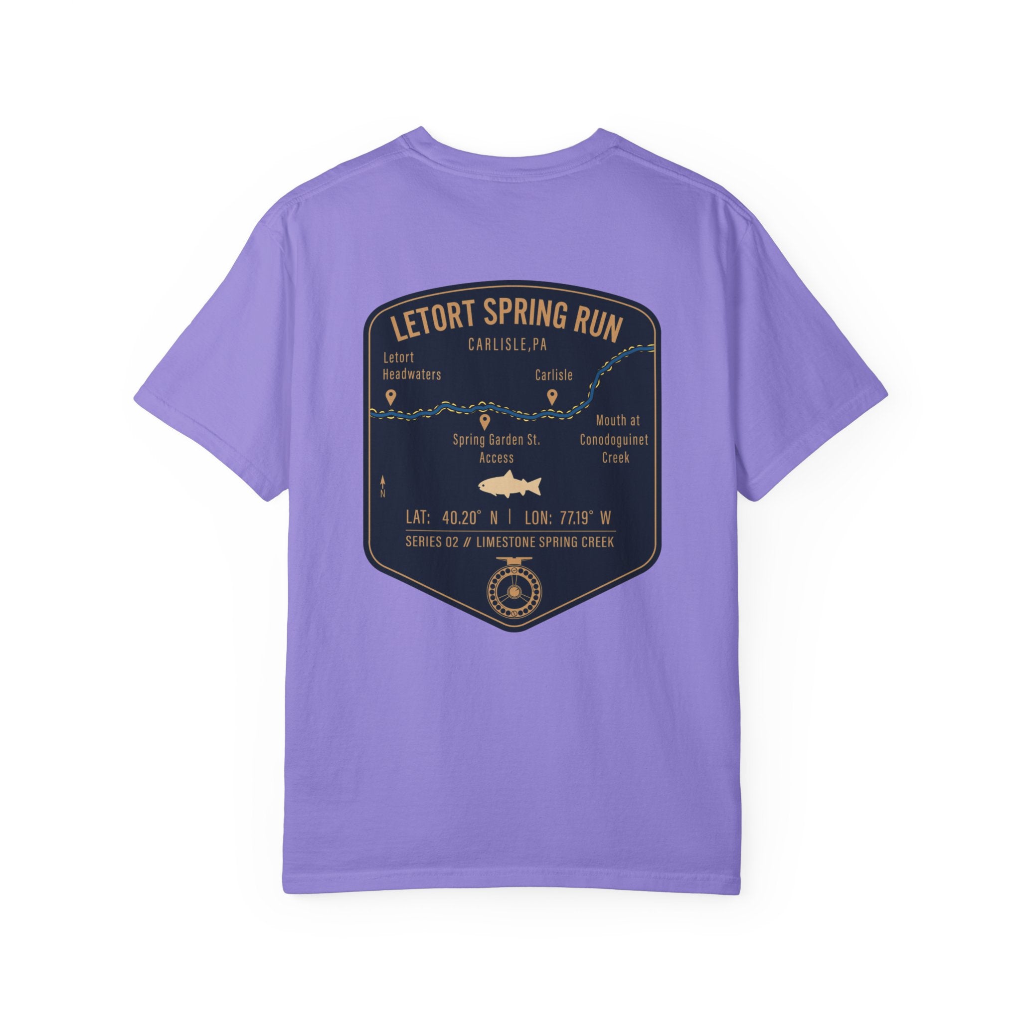 LeTort Spring Run Fly Fishing T-Shirt - Carlisle PA Trout Fishing Tee - Vintage Limestone Creek Angler Graphic Shirt