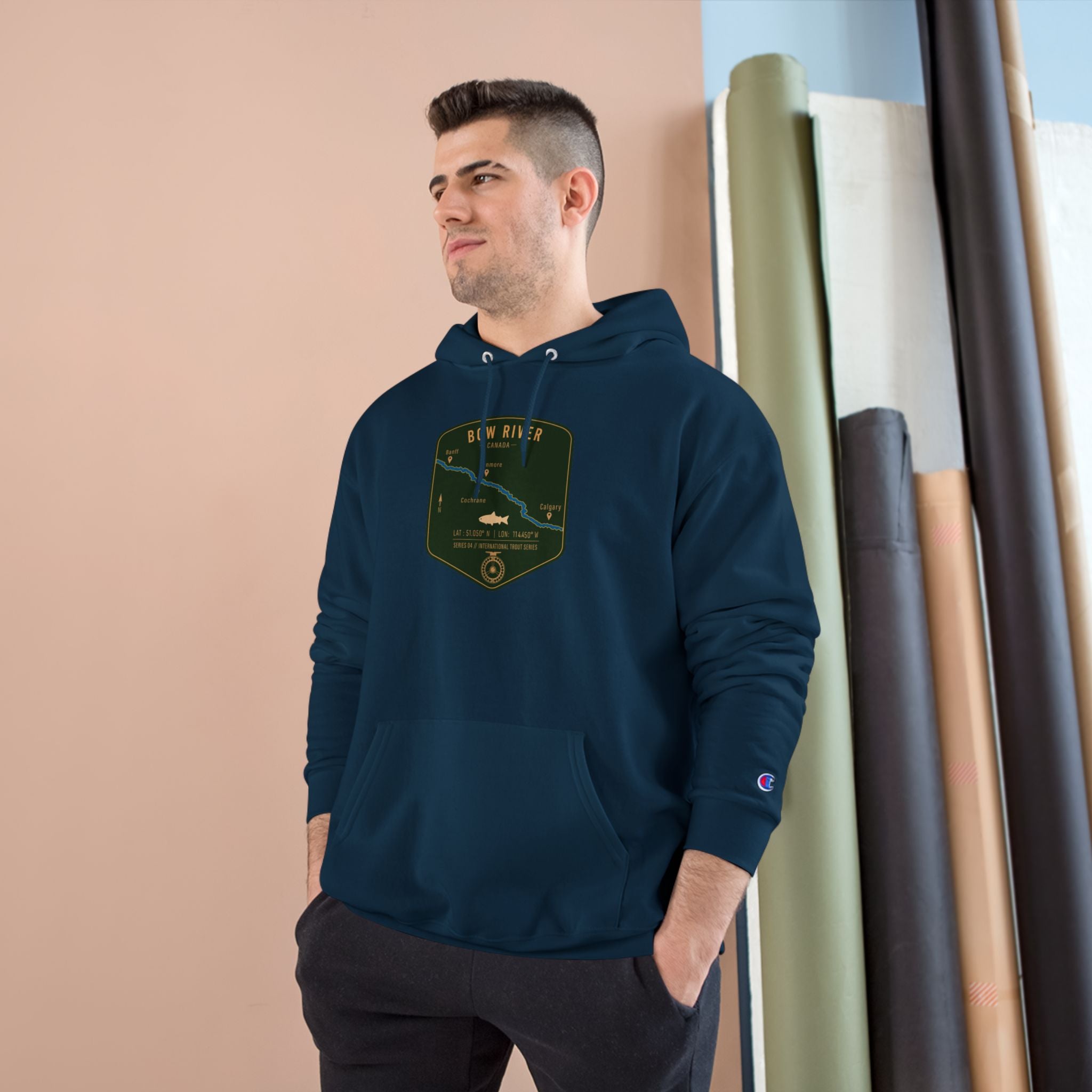 Global Series - Bow River Canada Patch Graphic Hoodie | Outdoor Adventure