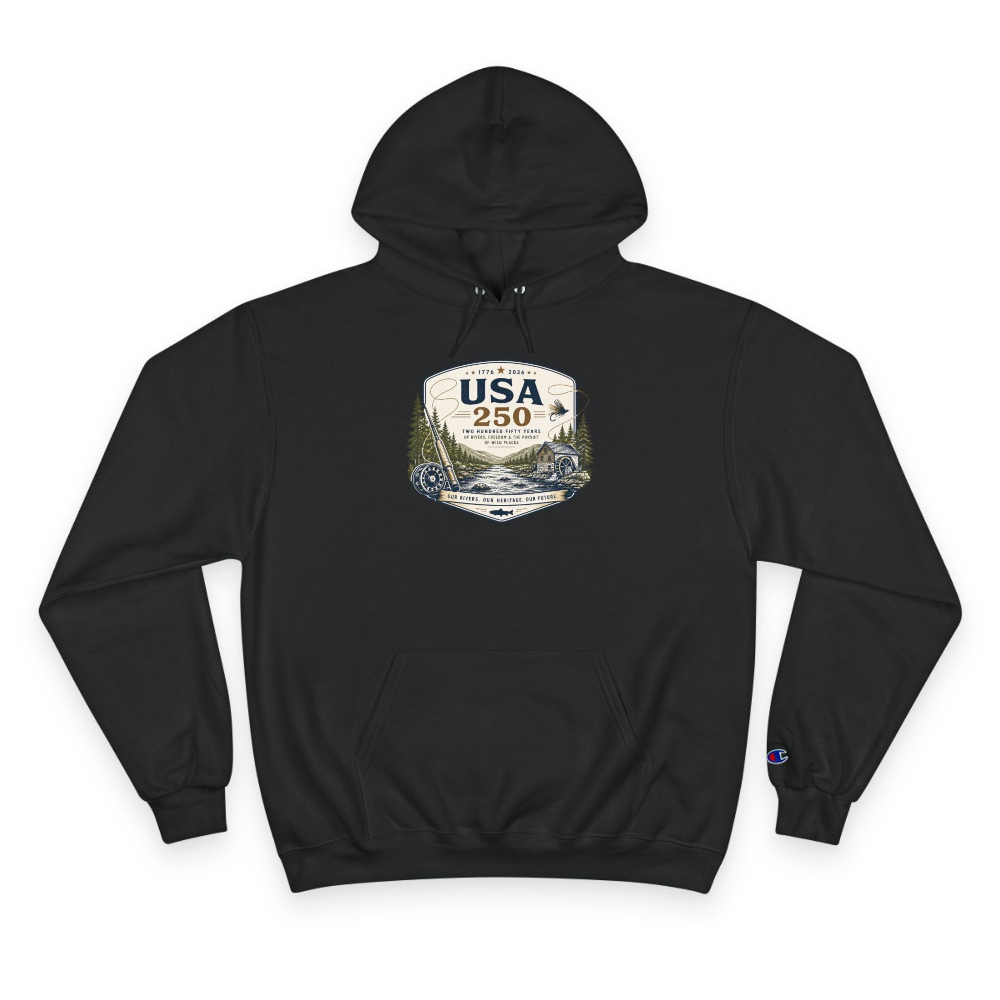USA 250 River Heritage | Light Badge Graphic Hoodie
