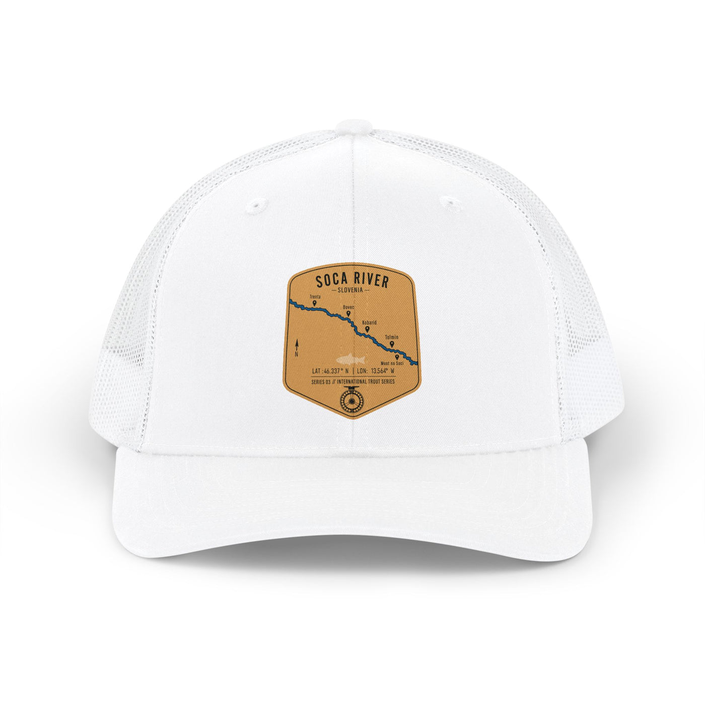 Global Series - Soca River Slovenia Fishing Map Trucker Hat | Richardson 112