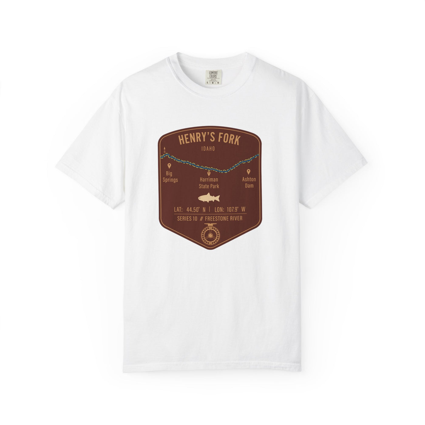 Henry's Fork Fishing Map | Rugged Cotton Trout Tee