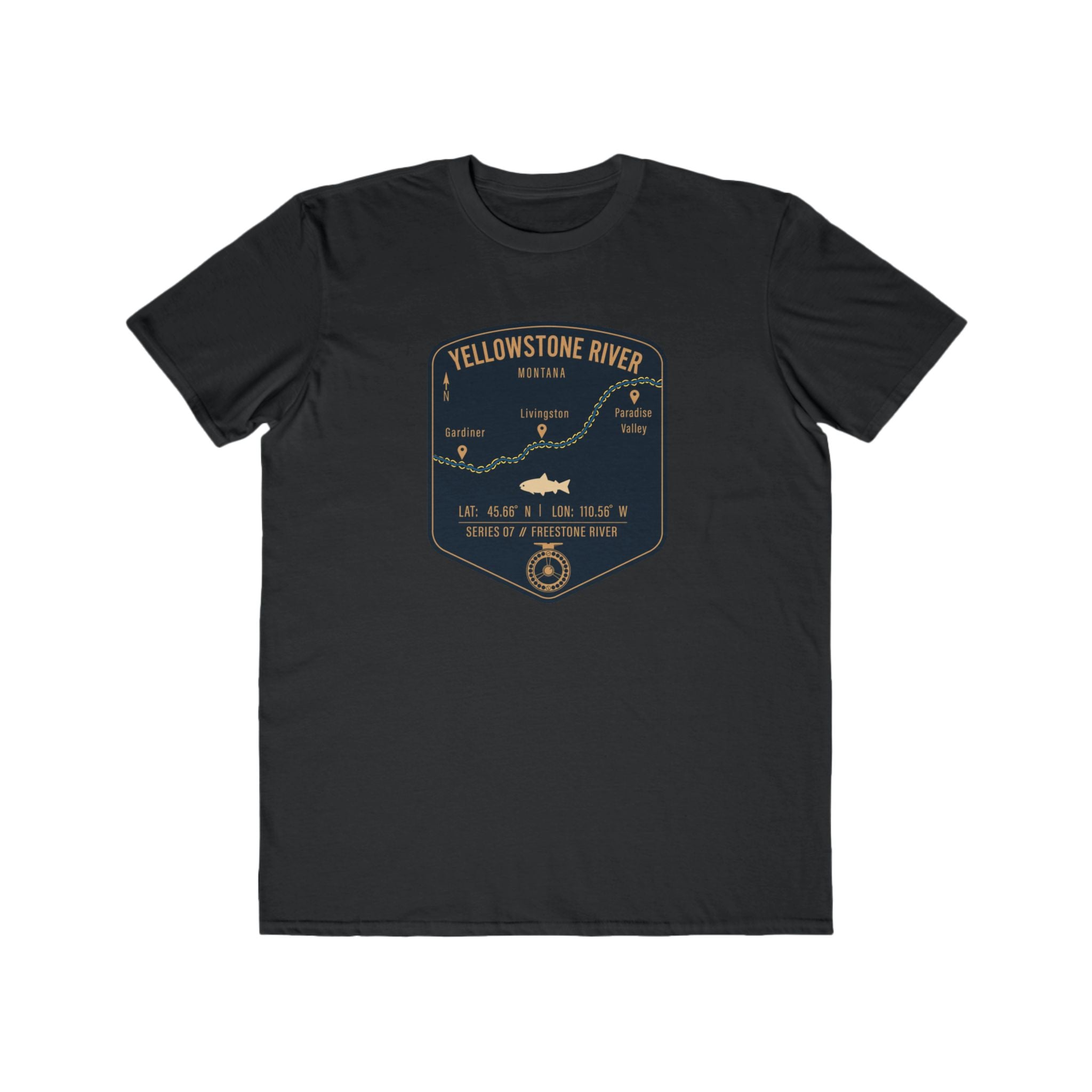 Yellowstone Fishing Map | Lightweight Cotton Trout Tee