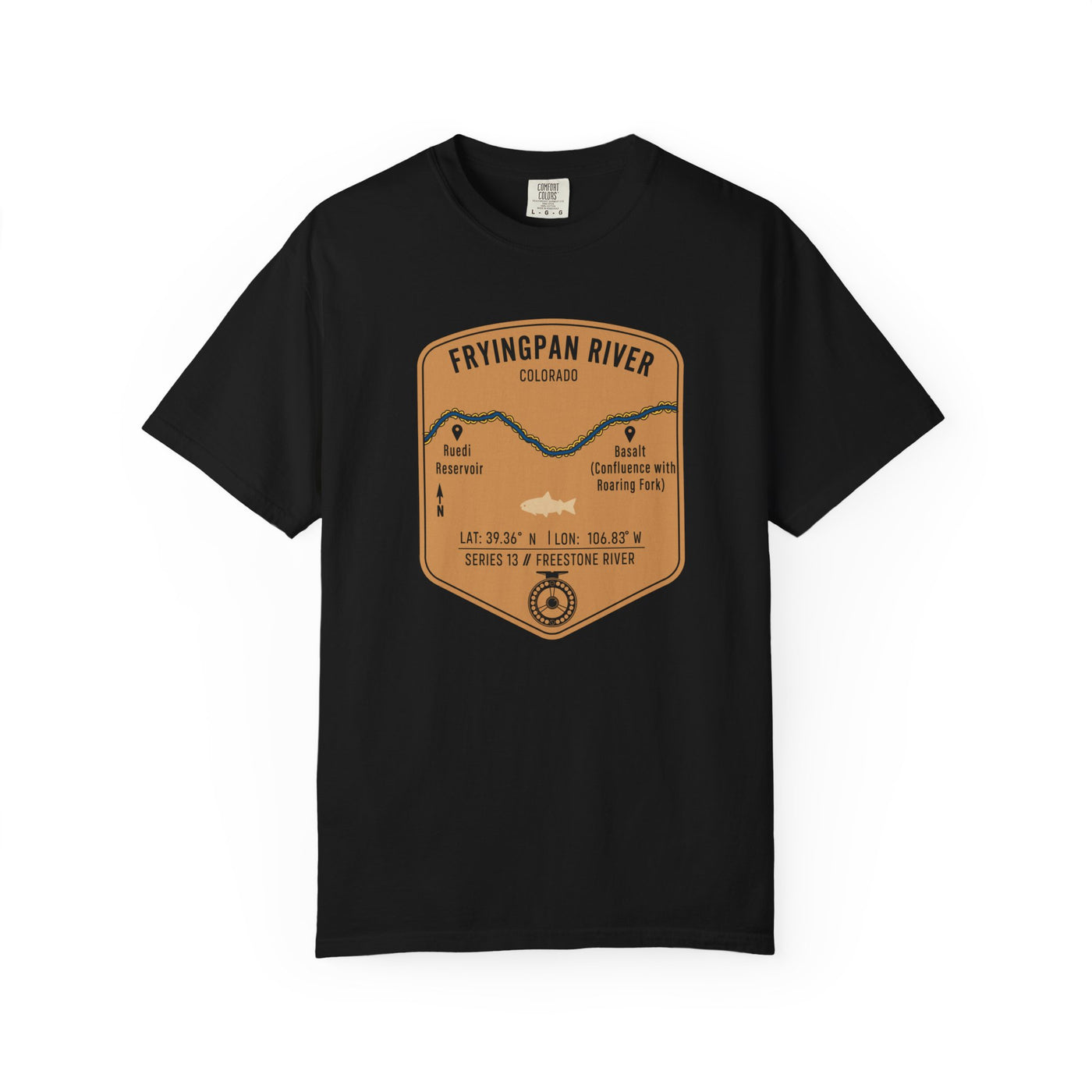 Fryingpan River Fishing Map | Rugged Cotton Trout Tee